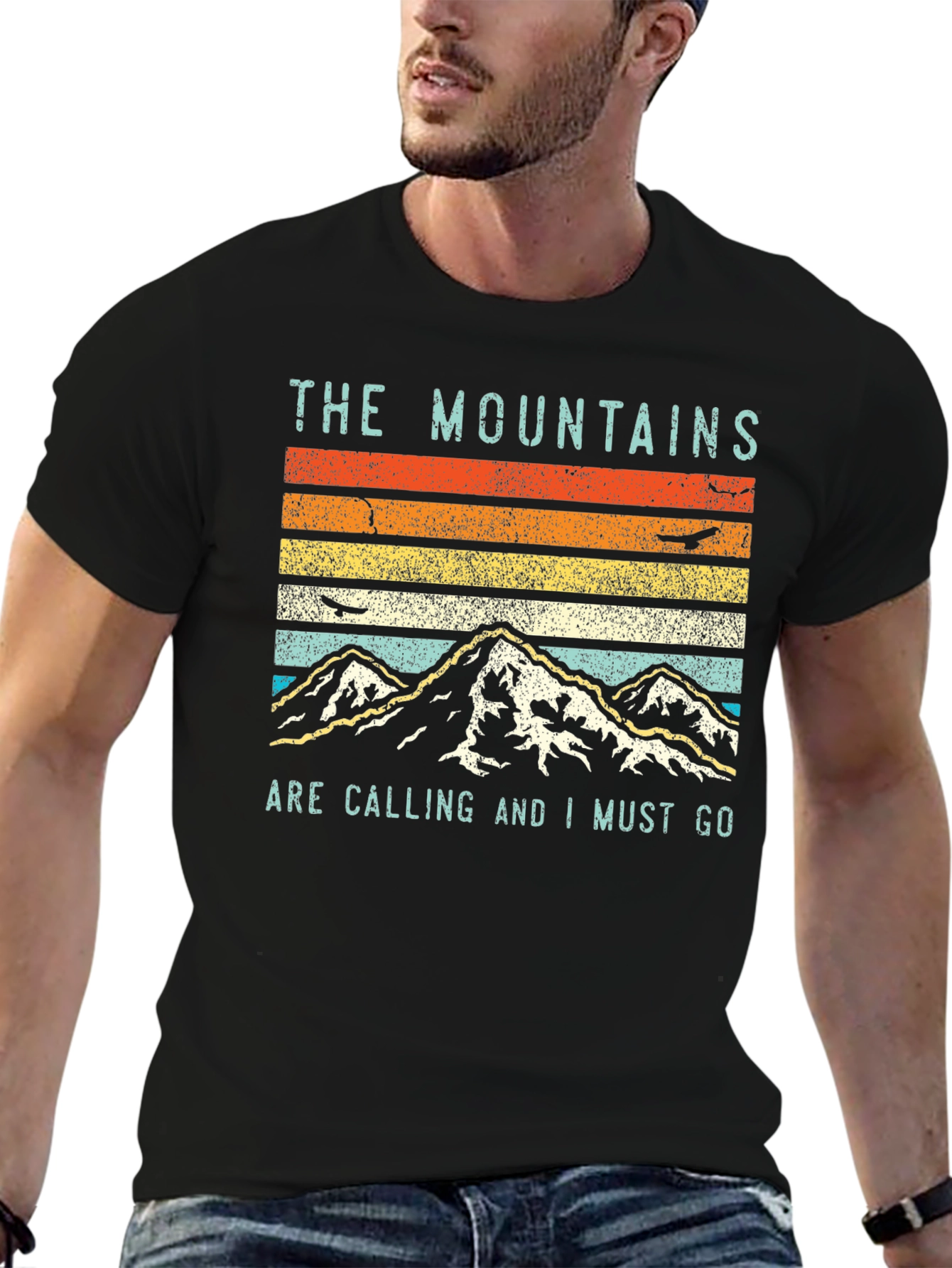 Mountains Calling Graphic Tee - Adventure Shirt