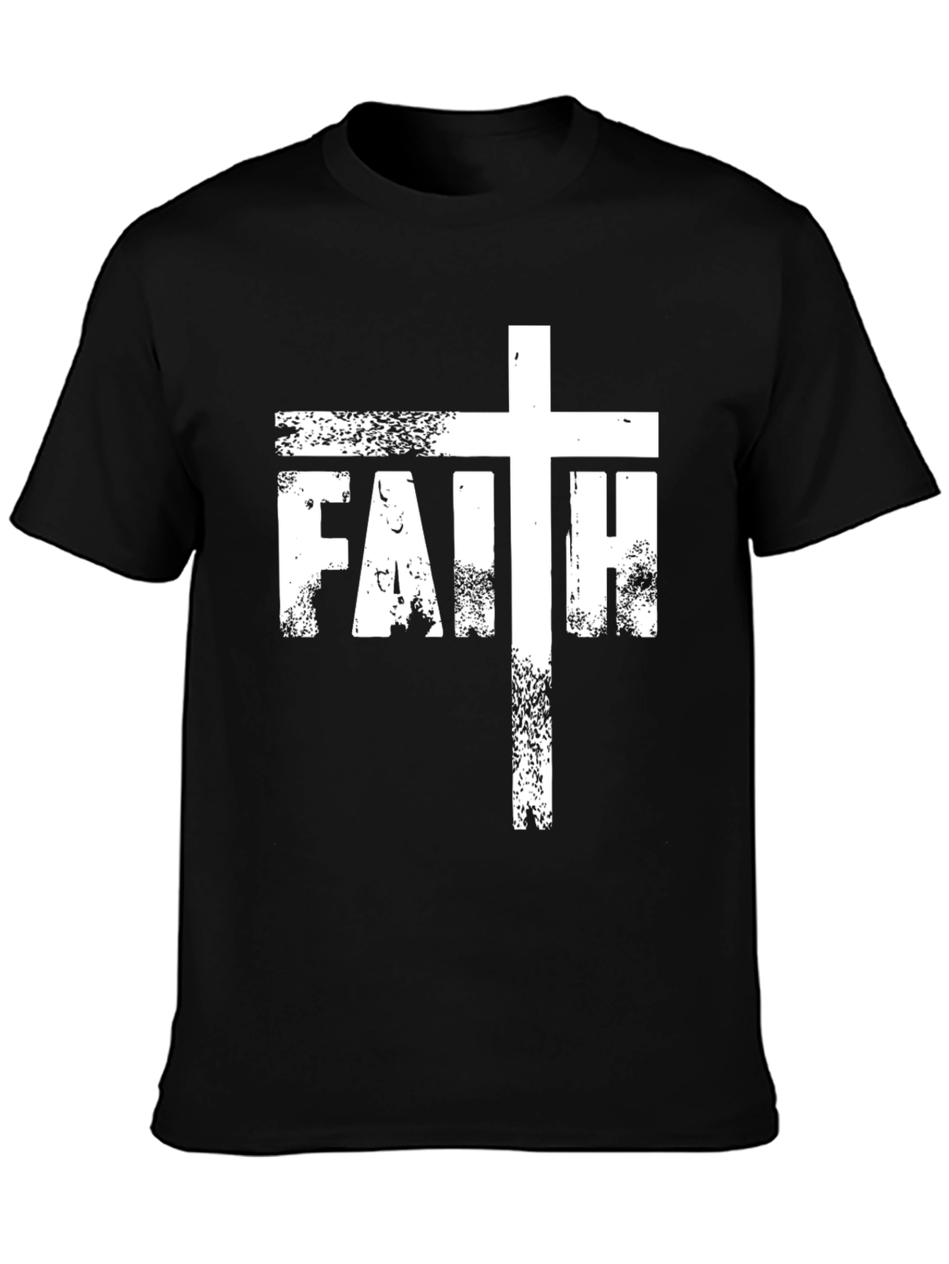 Faith Cross Graphic T-Shirt - Black