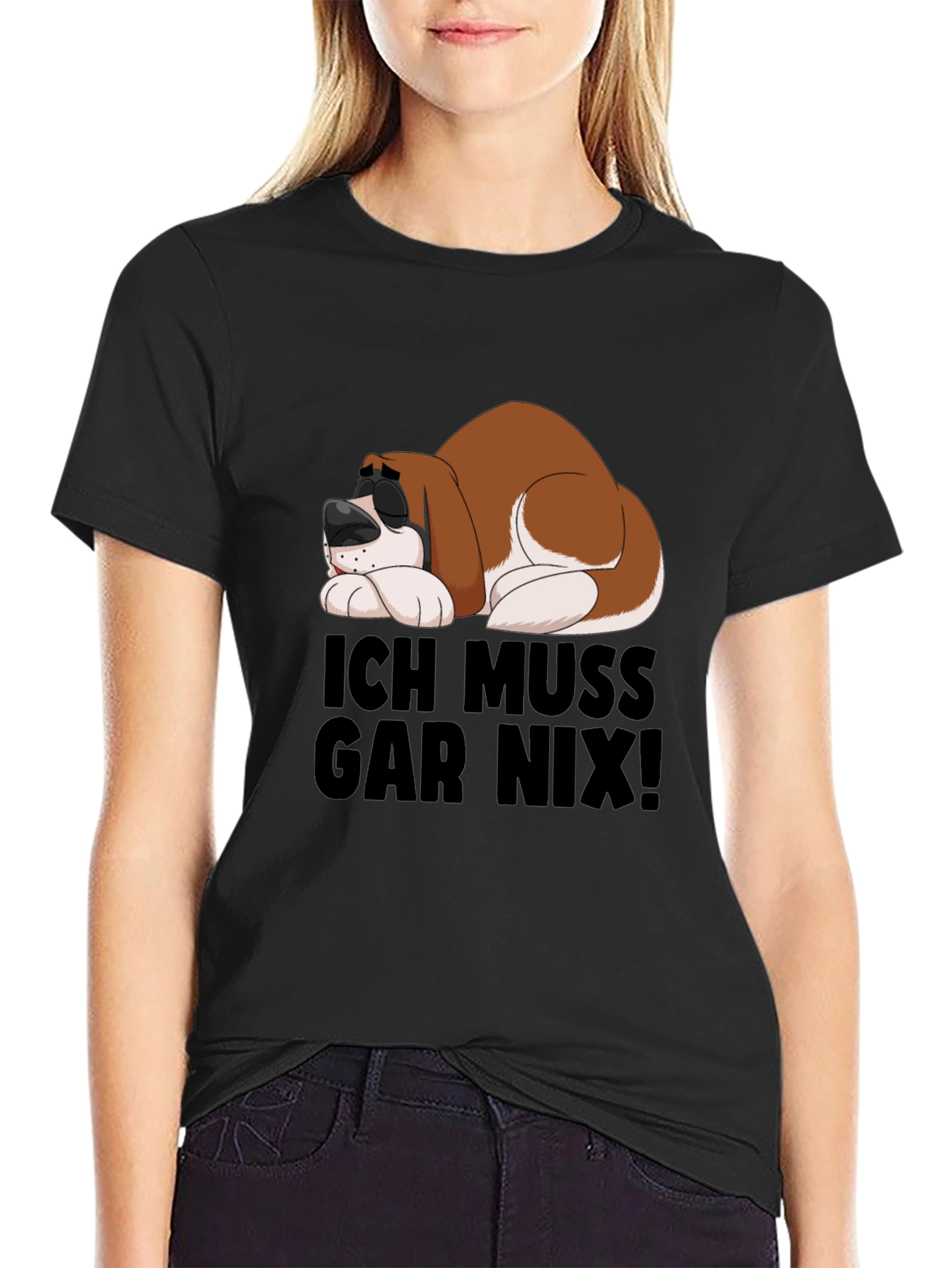 Ich Muss Gar Nix T-Shirt - Sleeping Dog