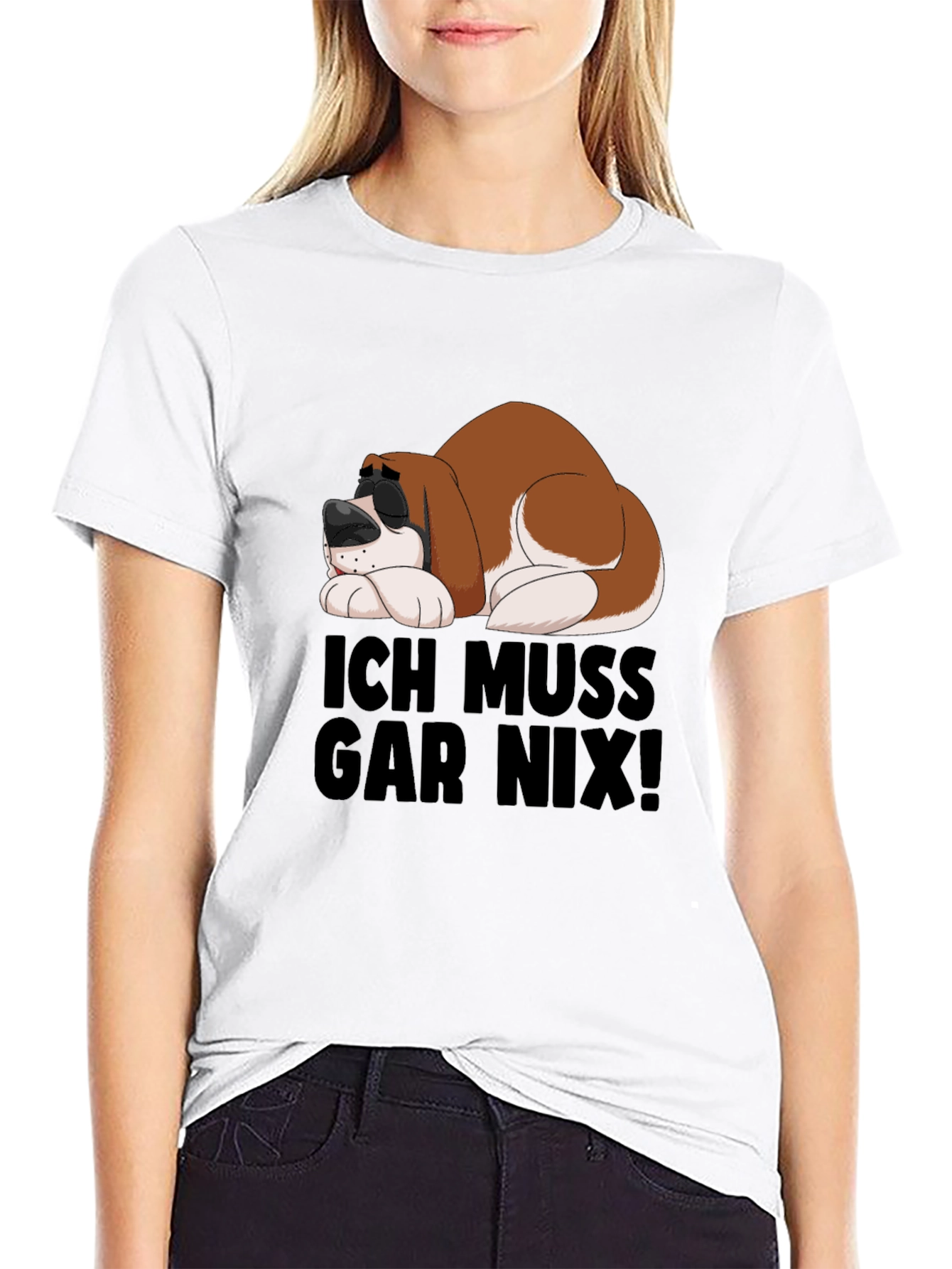 Ich Muss Gar Nix T-Shirt - Sleeping Dog