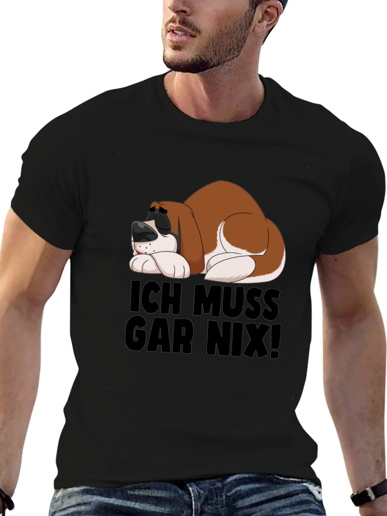 Ich Muss Gar Nix T-Shirt - Sleeping Dog