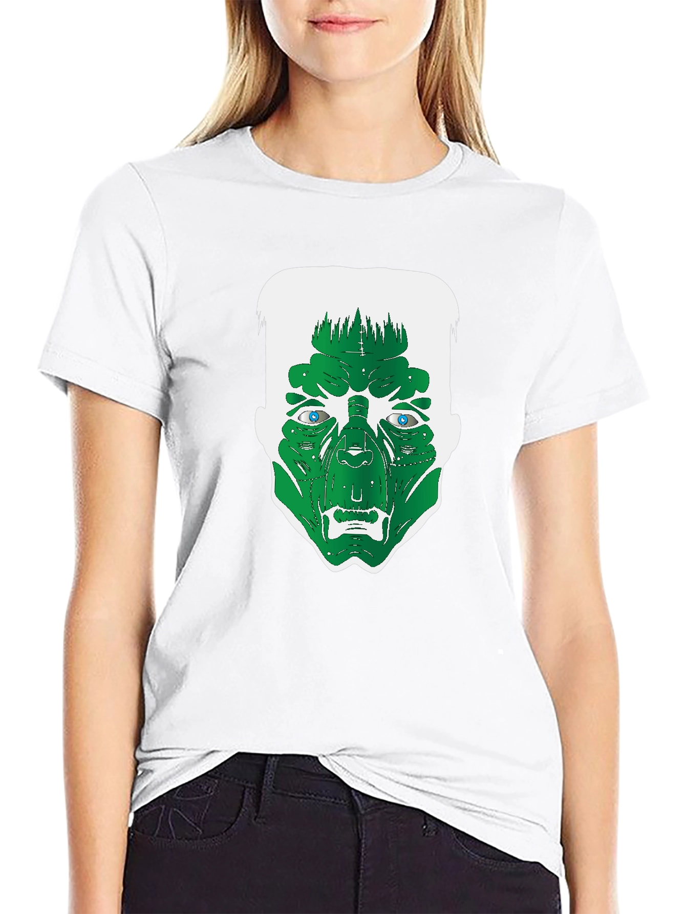 Frankenstein Graphic Tee - Black Cotton T-Shirt