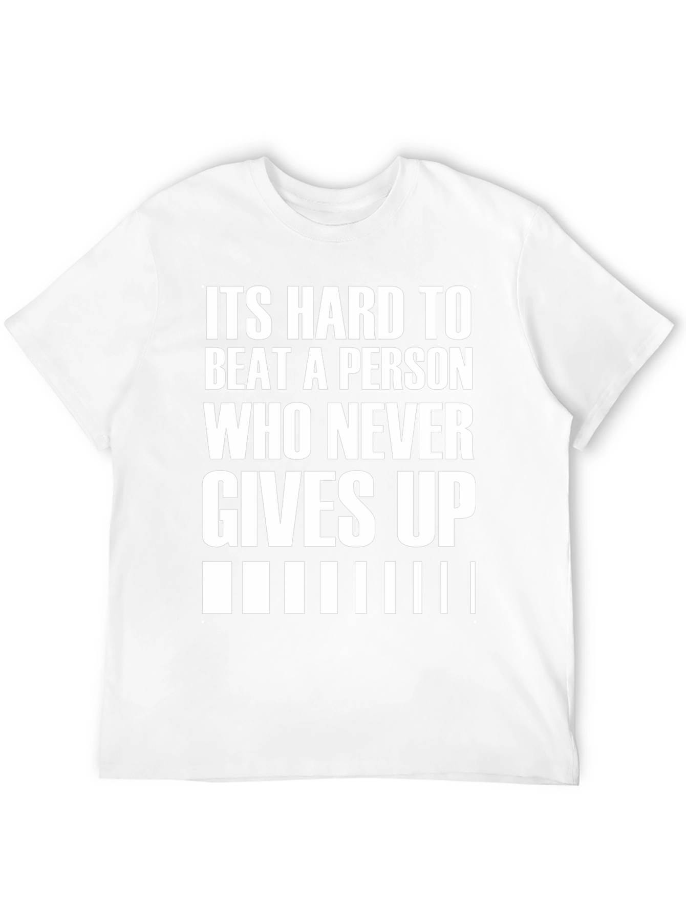 Motivational Black T-Shirt: Never Give Up
