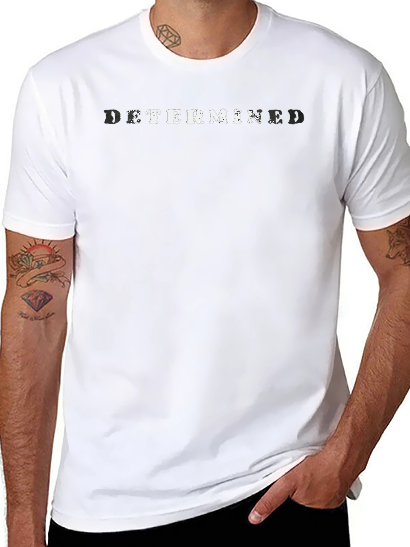 Determined Black Graphic T-Shirt