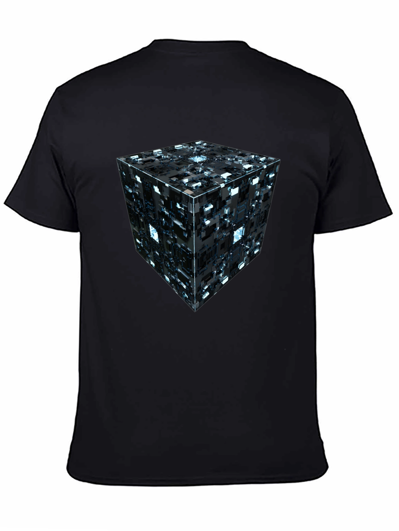 Abstract Tech Cube Graphic T-Shirt - Modern Design