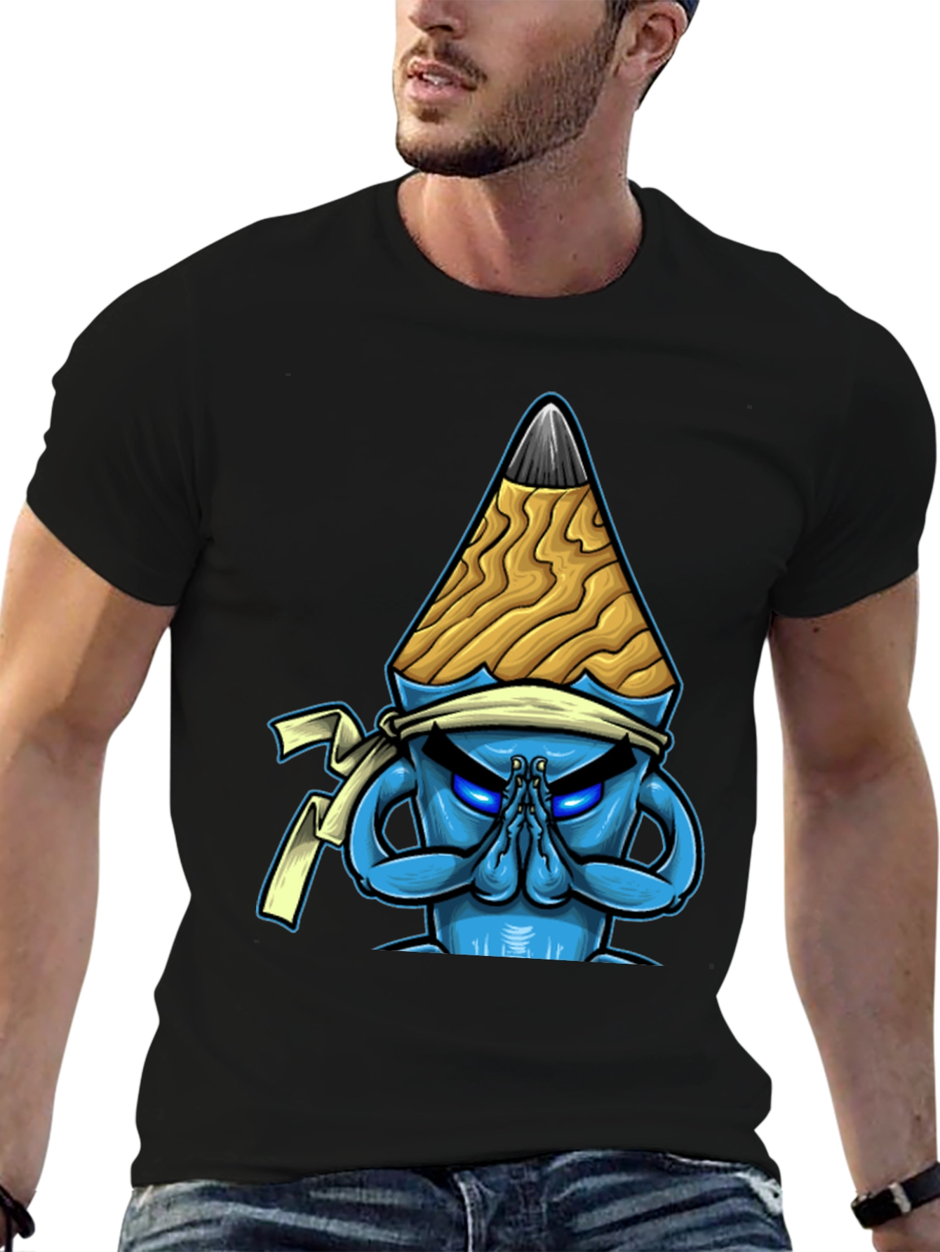 Pencil Ninja Graphic T-Shirt - Black