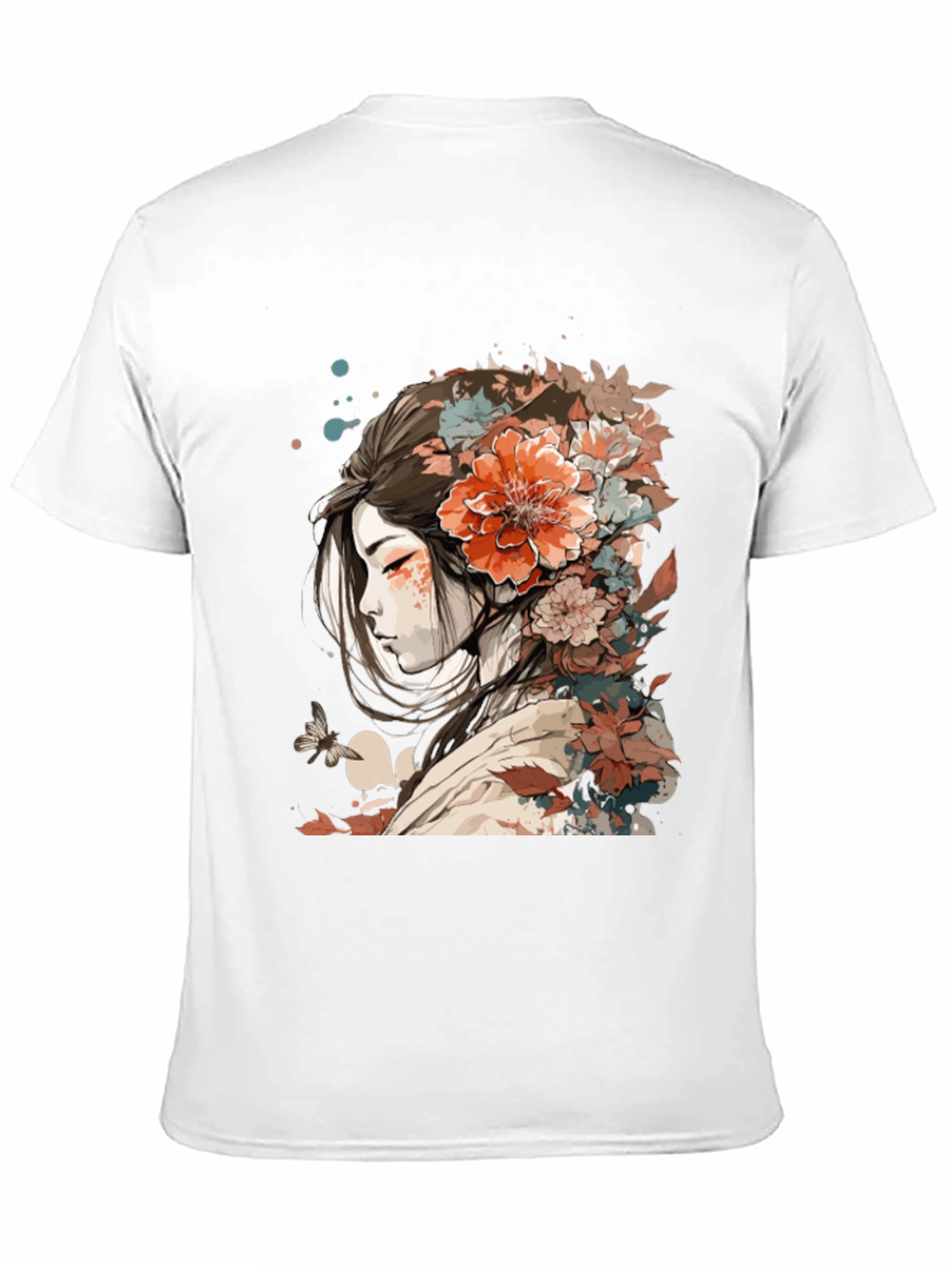 Floral Geisha Graphic Tee - Stylish Comfort