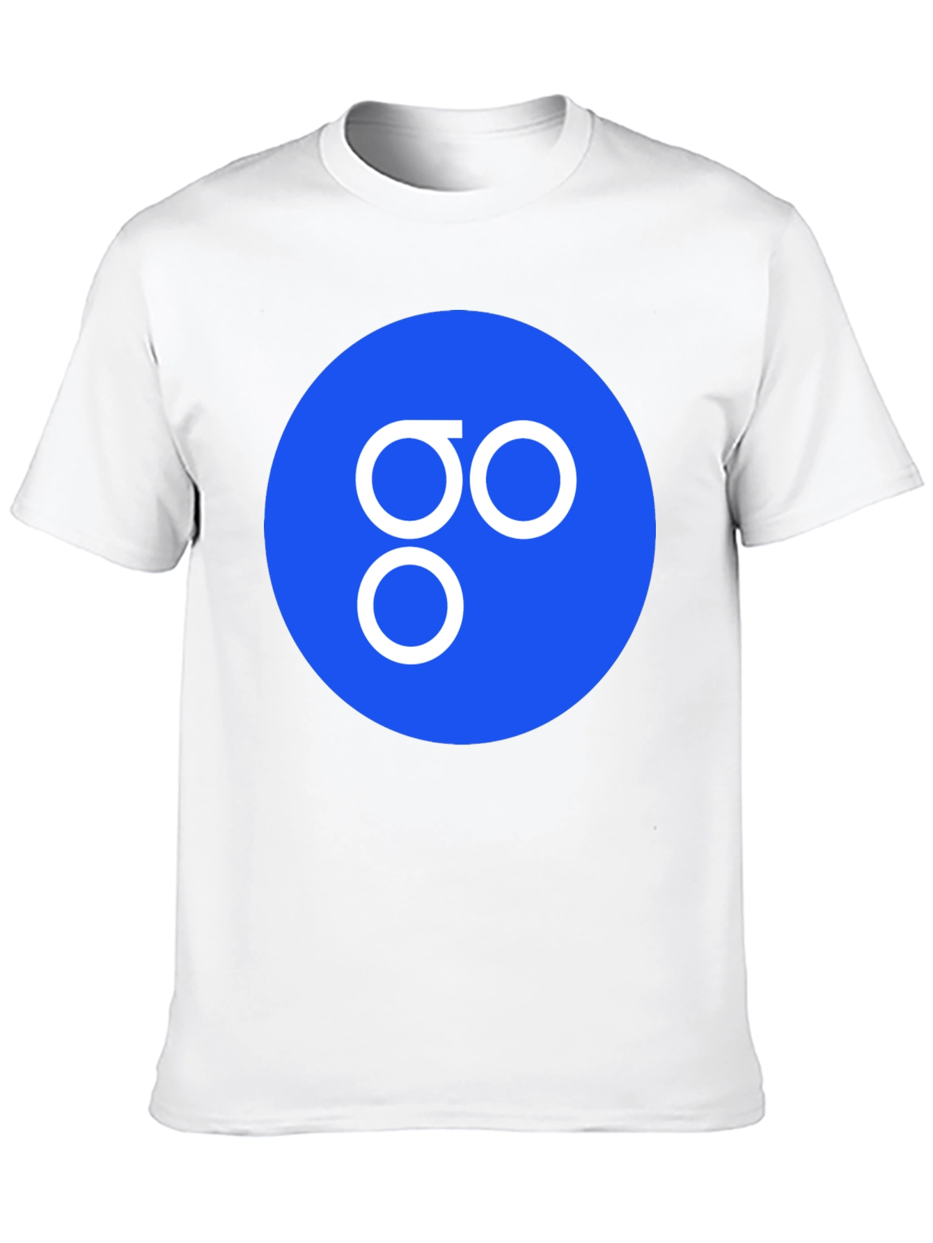 Blue Circle GO Logo Black T-Shirt Casual Cotton Tee