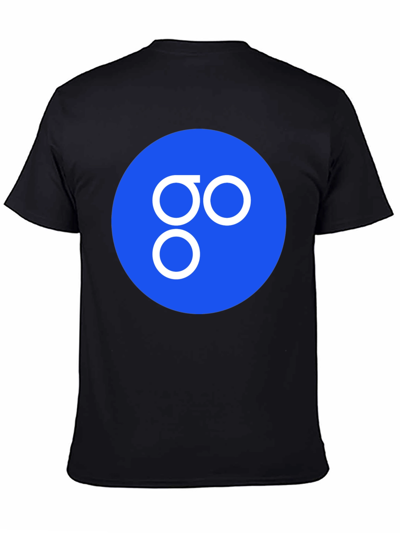 Blue Circle GO Logo Black T-Shirt Casual Cotton Tee