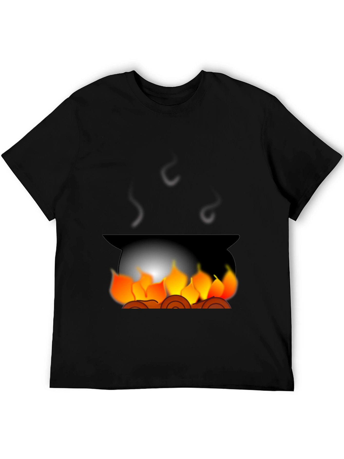 Campfire Graphic Tee - Cozy Black T-Shirt
