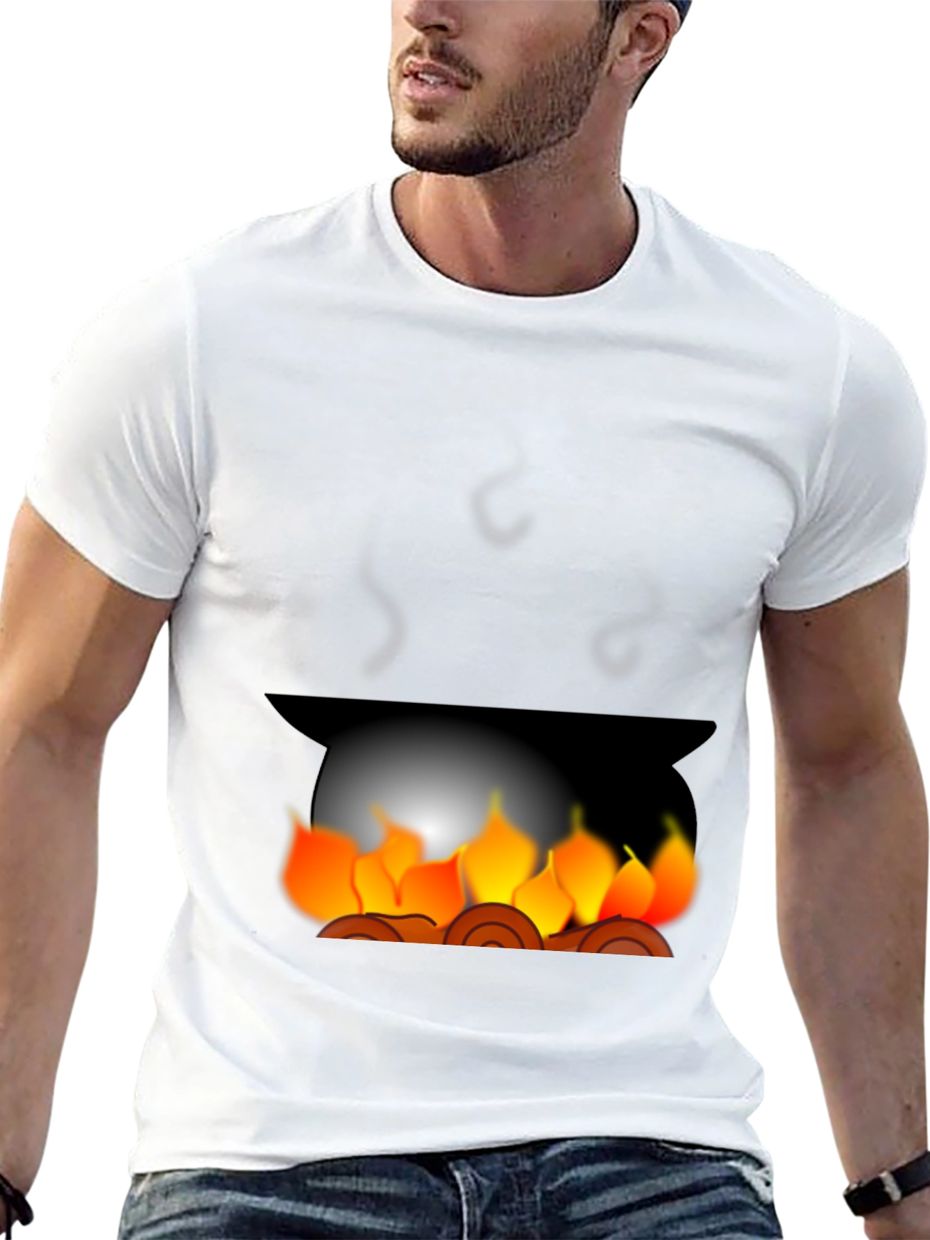Campfire Graphic Tee - Cozy Black T-Shirt