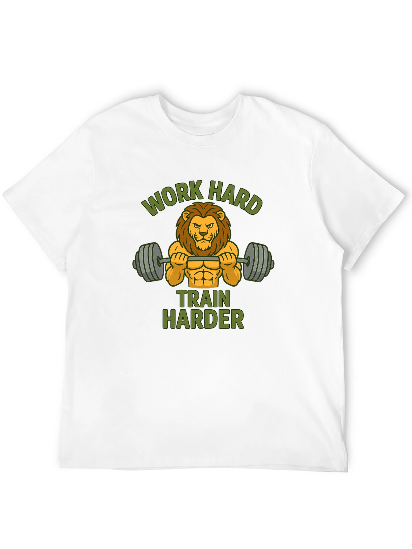 Work Hard Train Harder Lion Gym T-Shirt