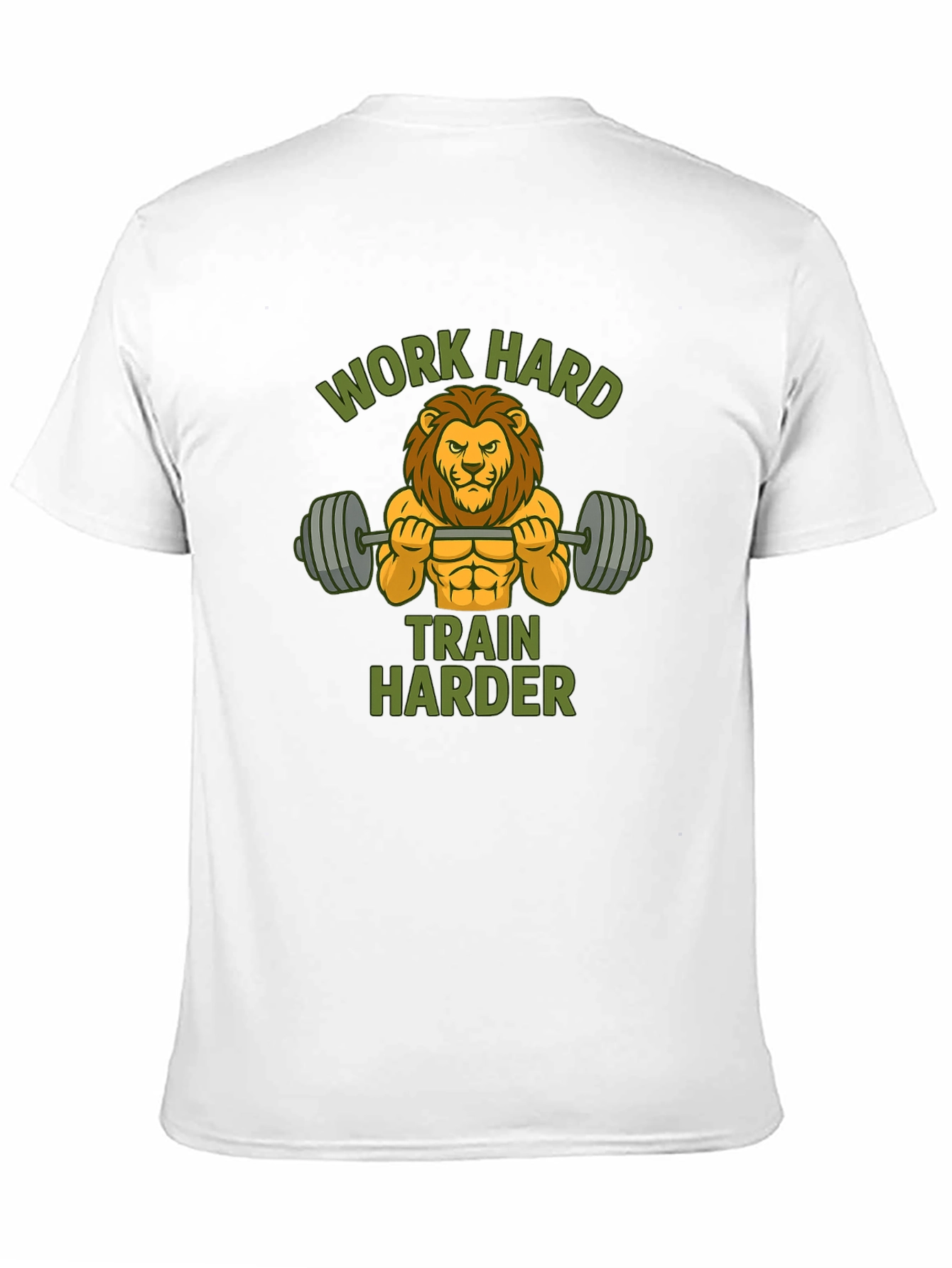 Work Hard Train Harder Lion Gym T-Shirt