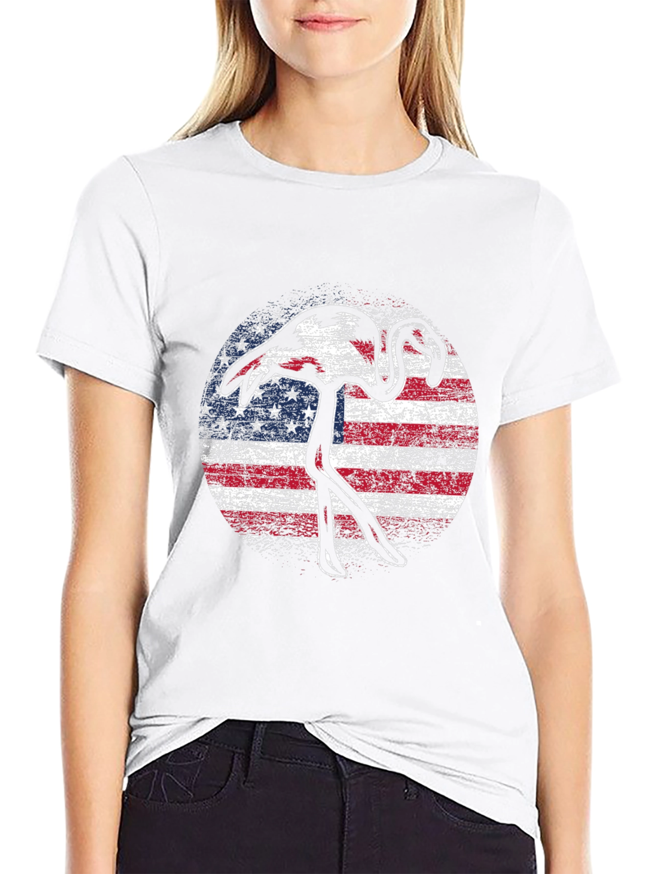 American Flamingo Graphic T-Shirt