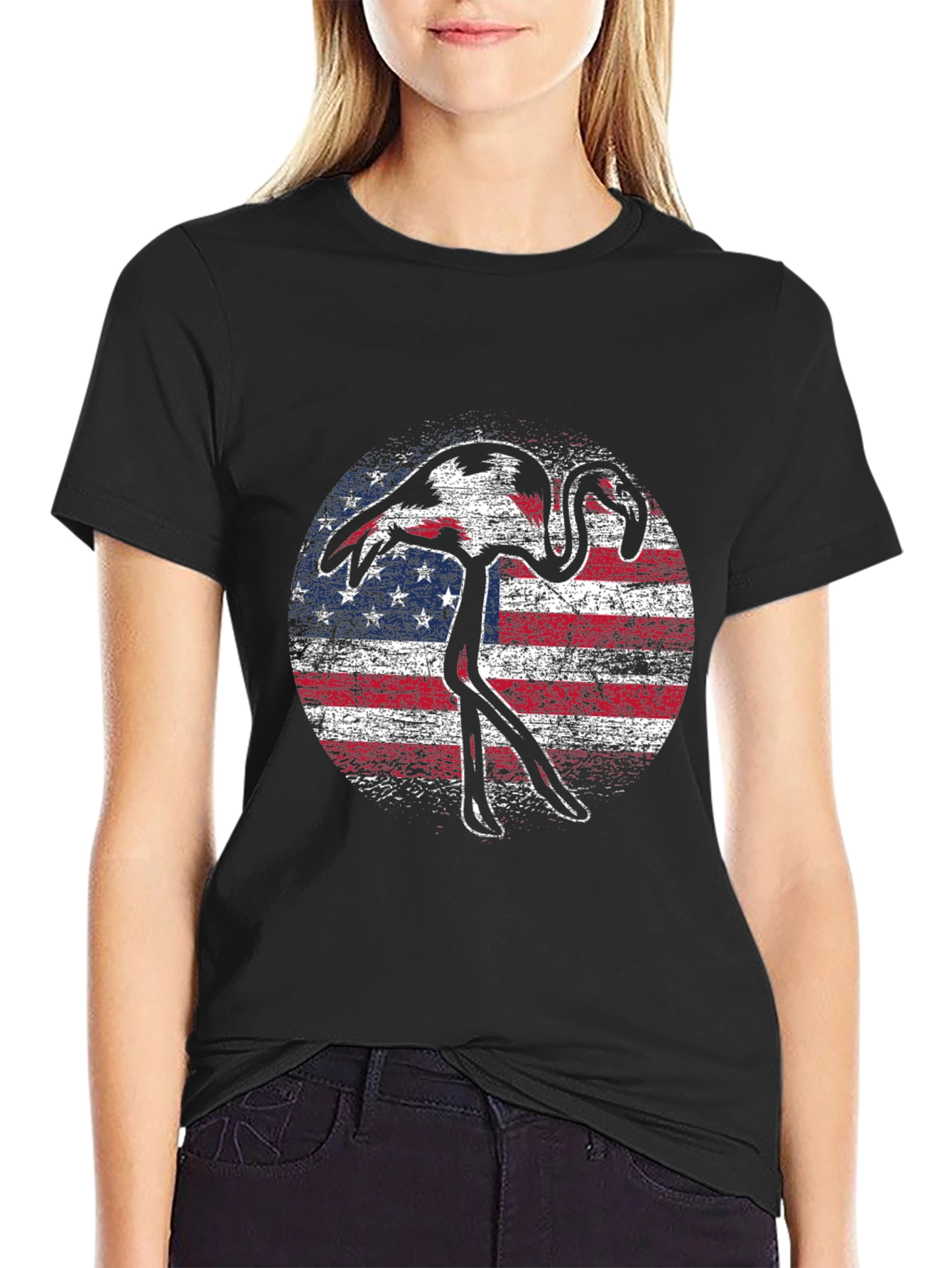 American Flamingo Graphic T-Shirt