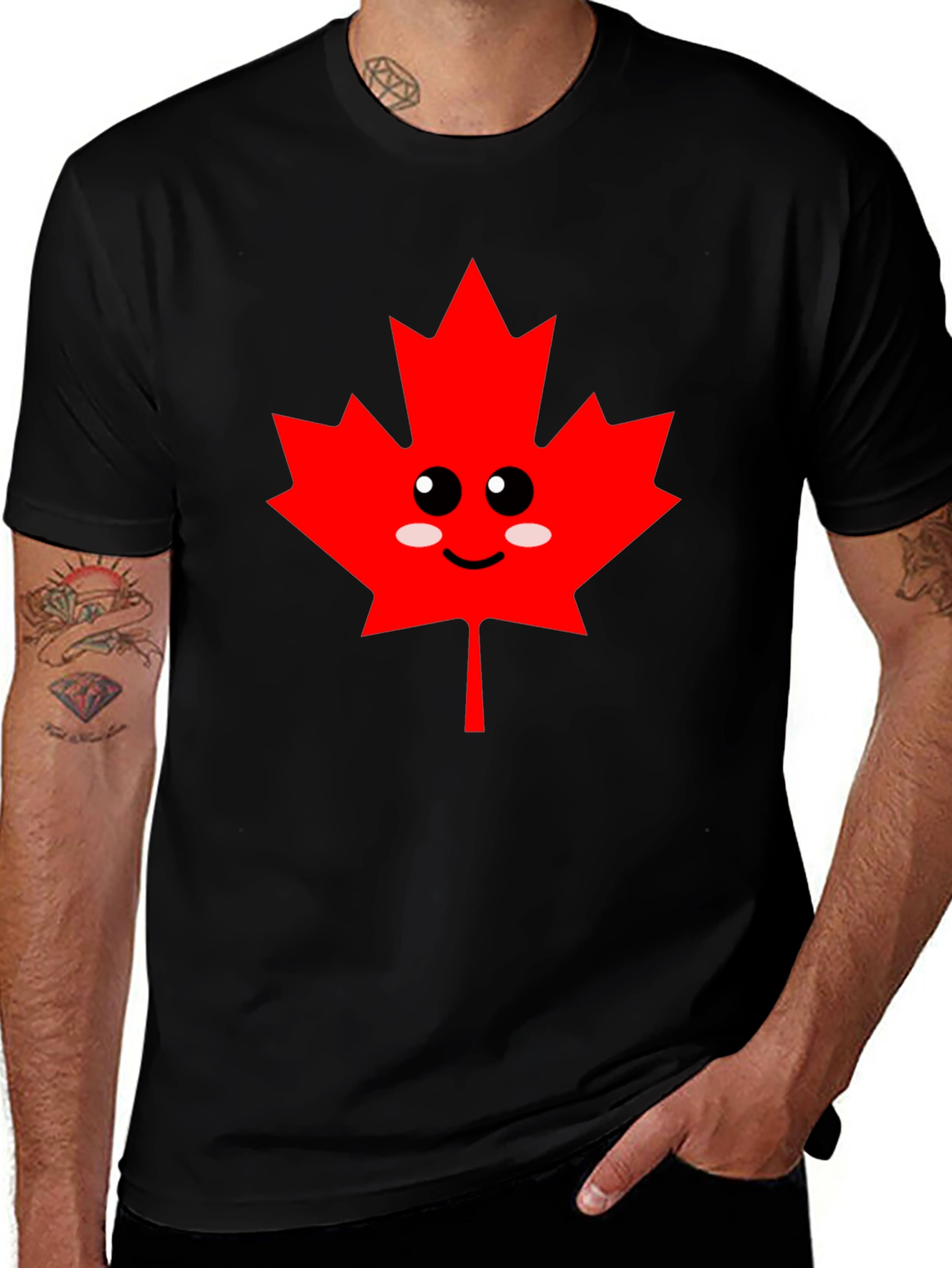 Cute Canadian Maple Leaf Graphic Tee