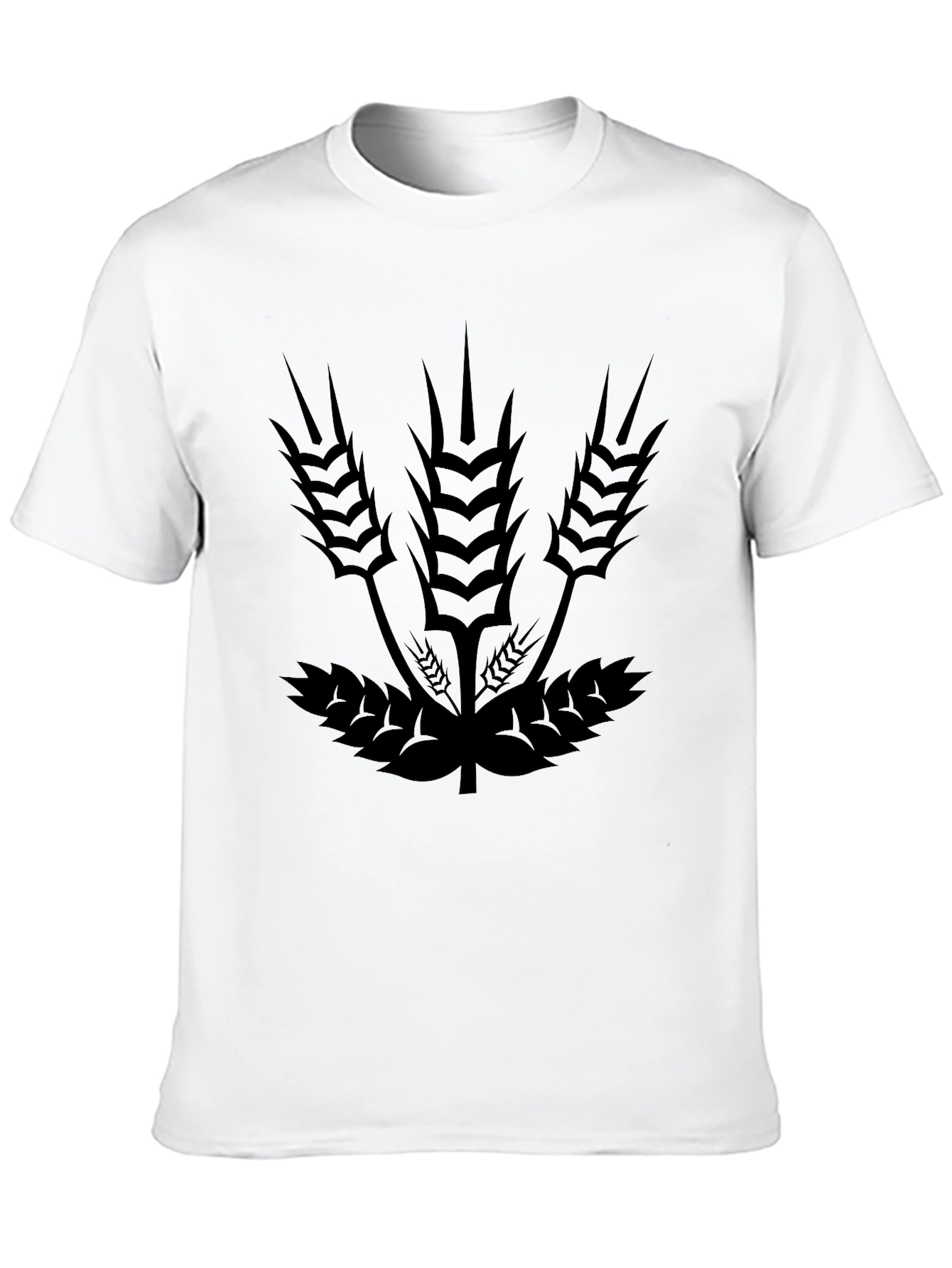 Black Wheat Graphic Tee - Casual Comfort