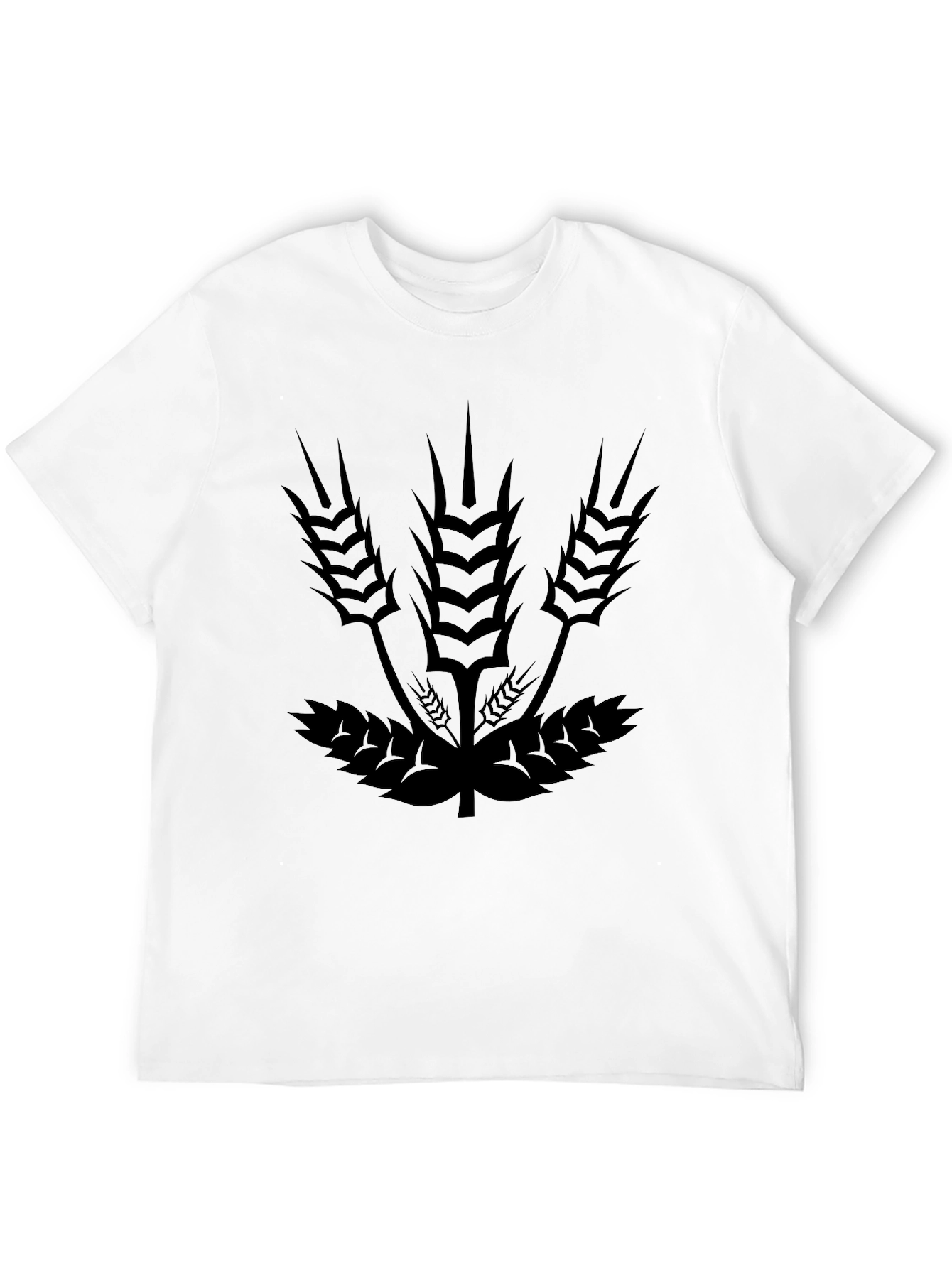 Black Wheat Graphic Tee - Casual Comfort