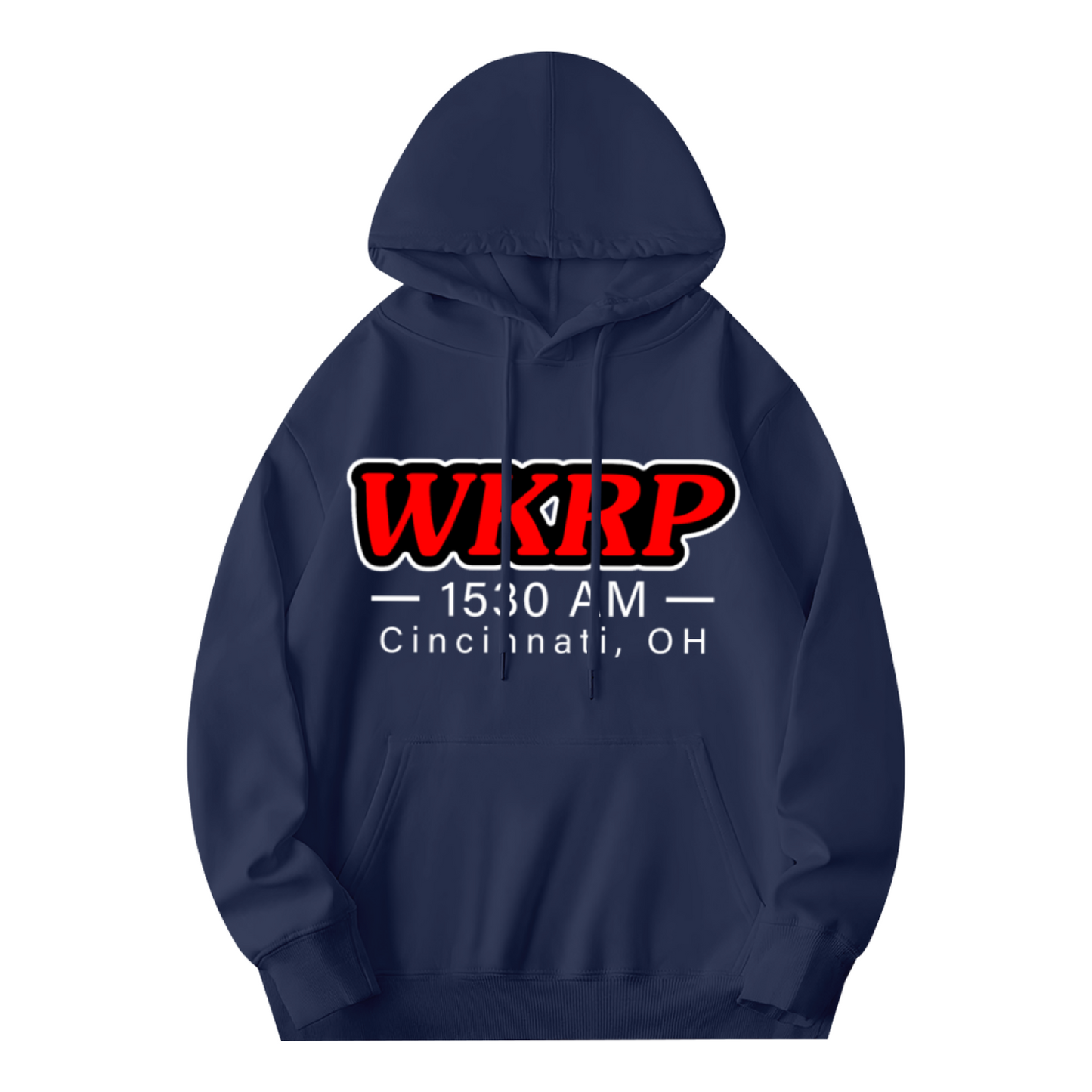 Retro WKRP Cincinnati Radio Navy Hoodie