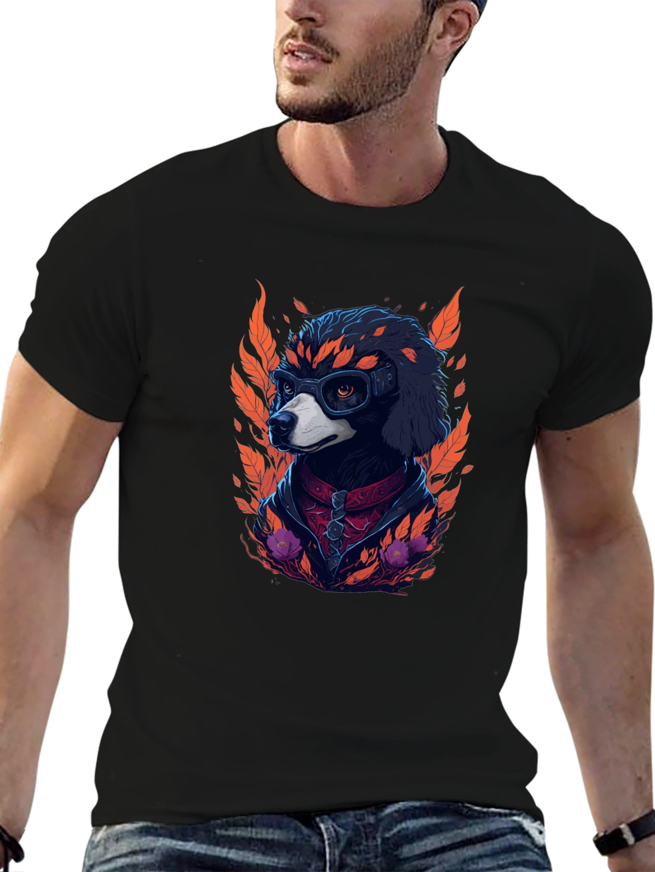 Cool Dog Graphic Tee - Unisex Black T-Shirt