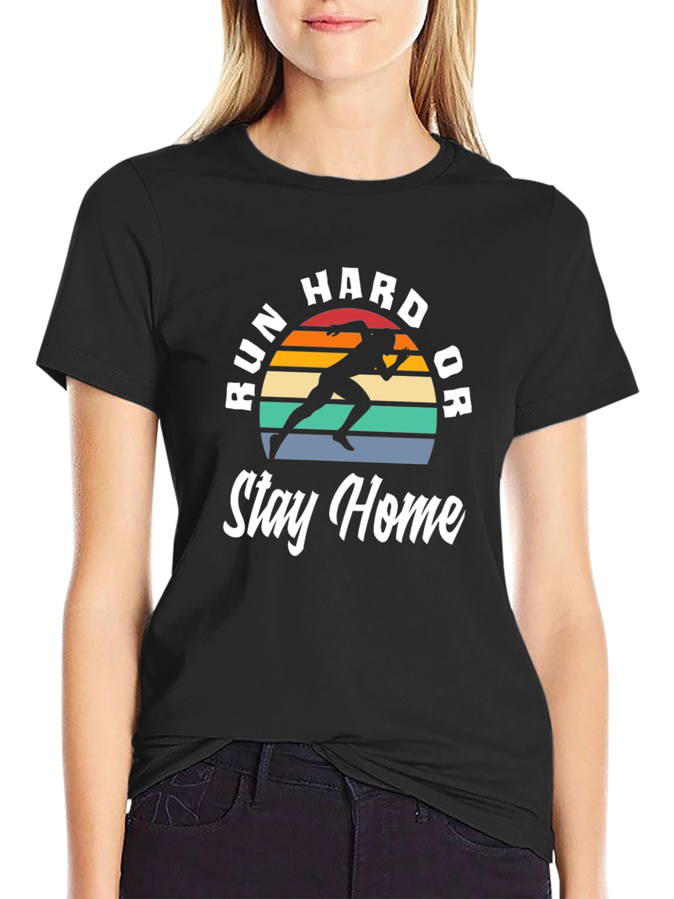 Run Hard or Stay Home Graphic Tee
