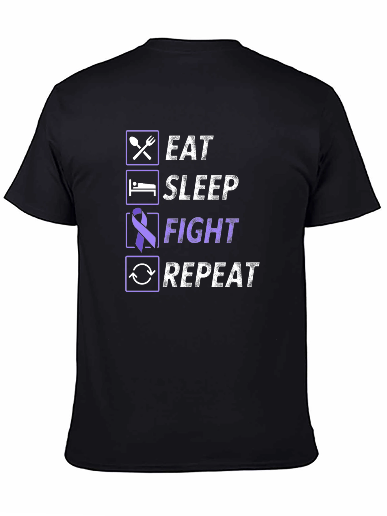 Eat Sleep Fight Repeat Awareness T-Shirt