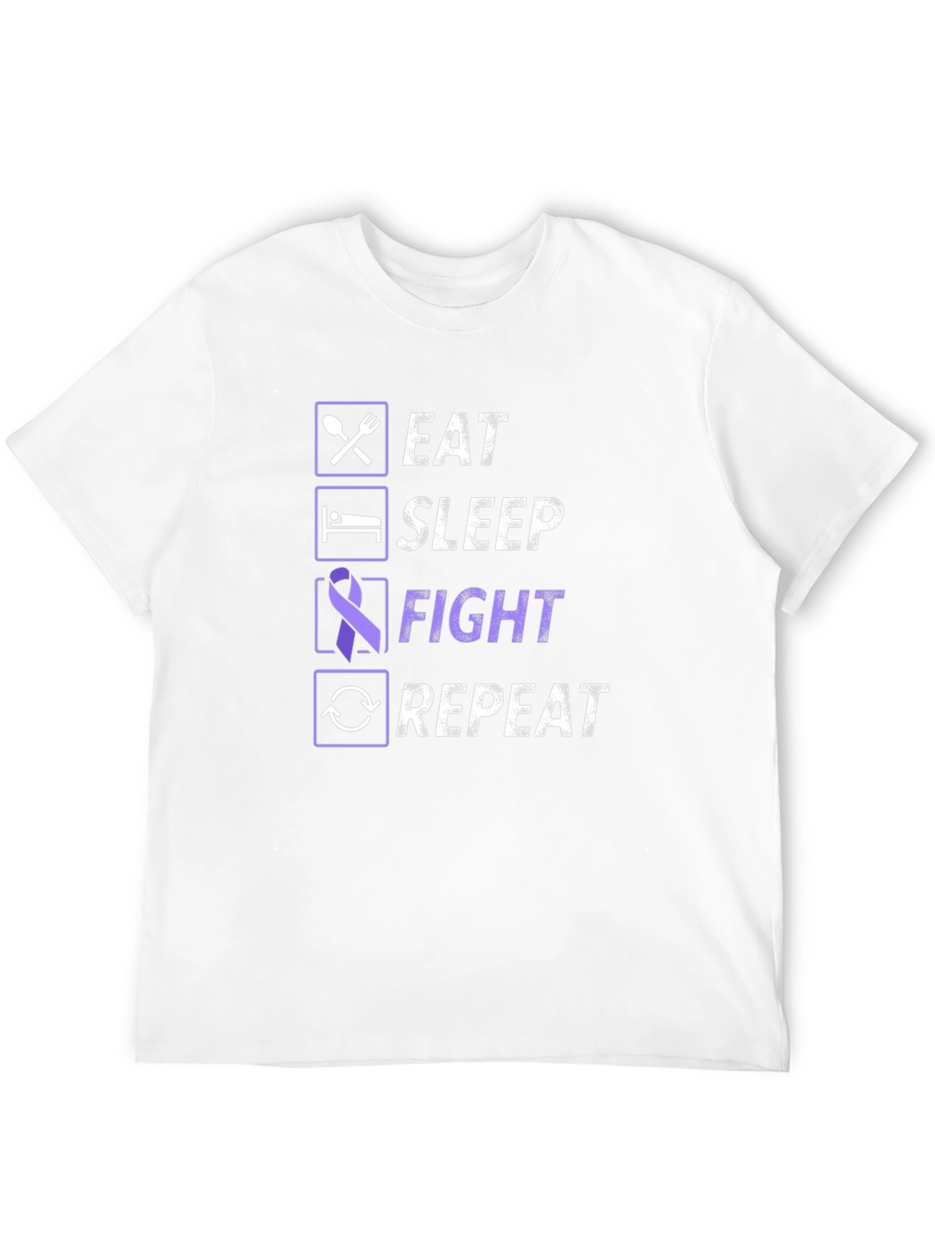 Eat Sleep Fight Repeat Awareness T-Shirt