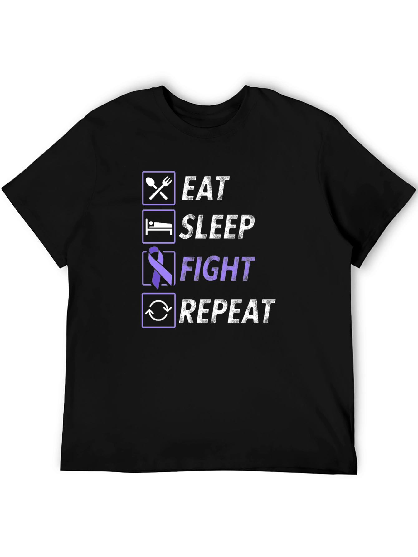 Eat Sleep Fight Repeat Awareness T-Shirt
