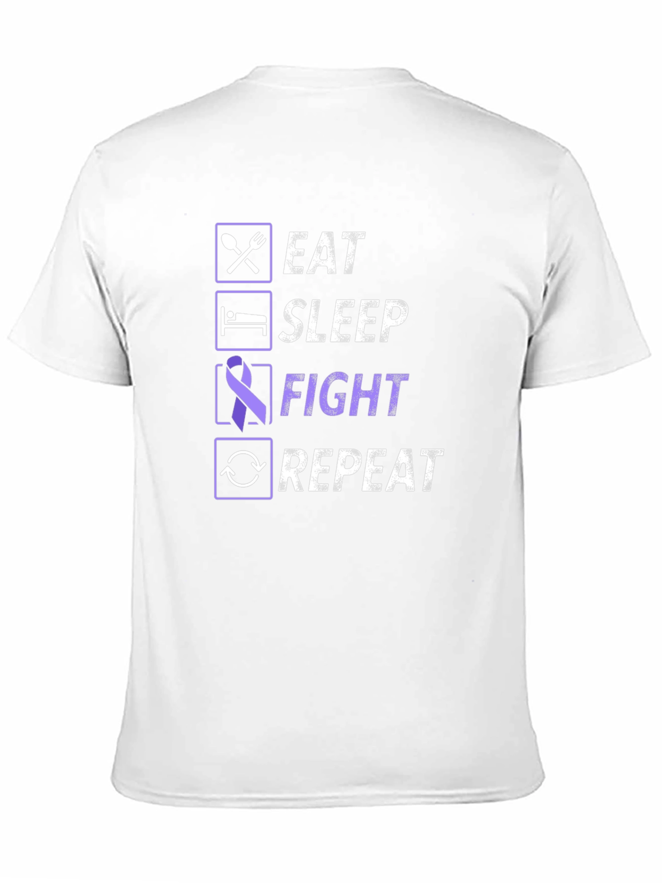 Eat Sleep Fight Repeat Awareness T-Shirt