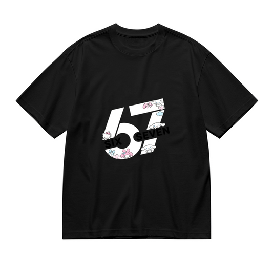 Sanrio Characters Number 57 Stylish Plus?Size Black Women T?Shirt
