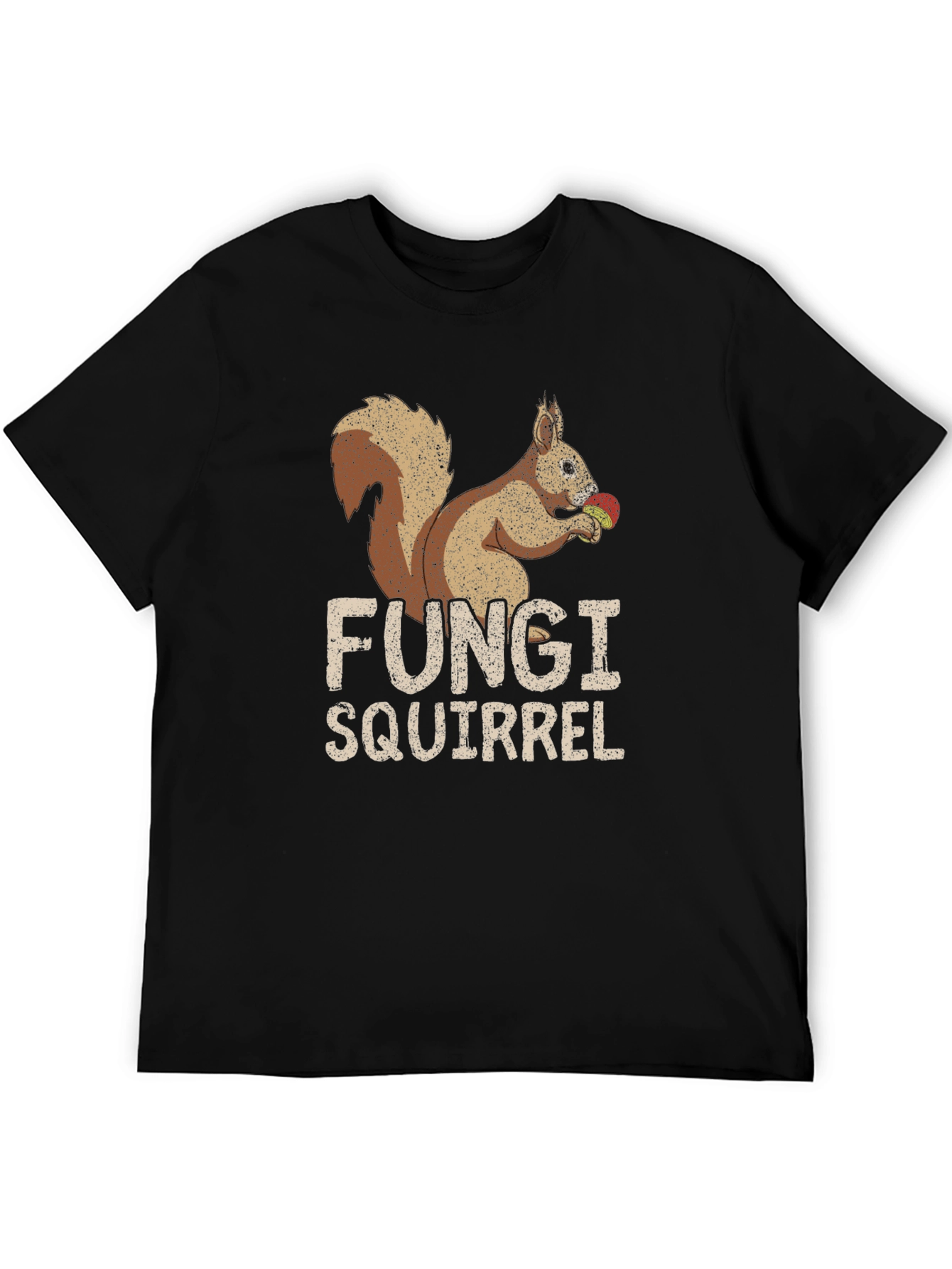 Fungi Squirrel Black T-Shirt
