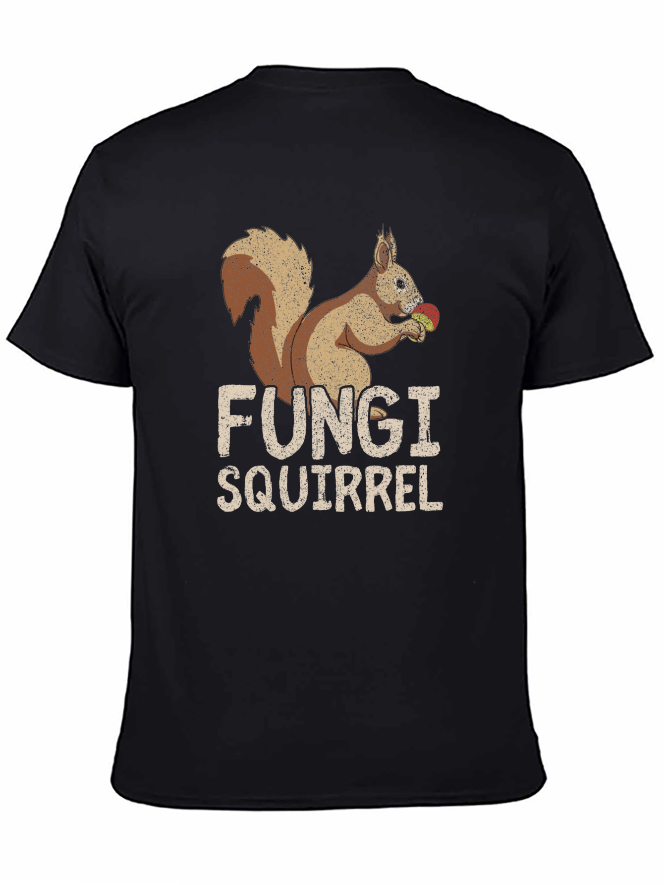Fungi Squirrel Black T-Shirt