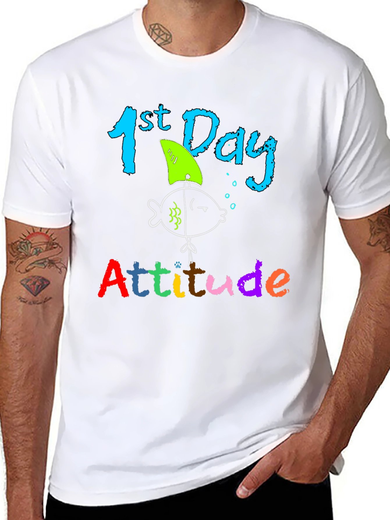 Funny 1st Day Attitude Shark Fin T-Shirt