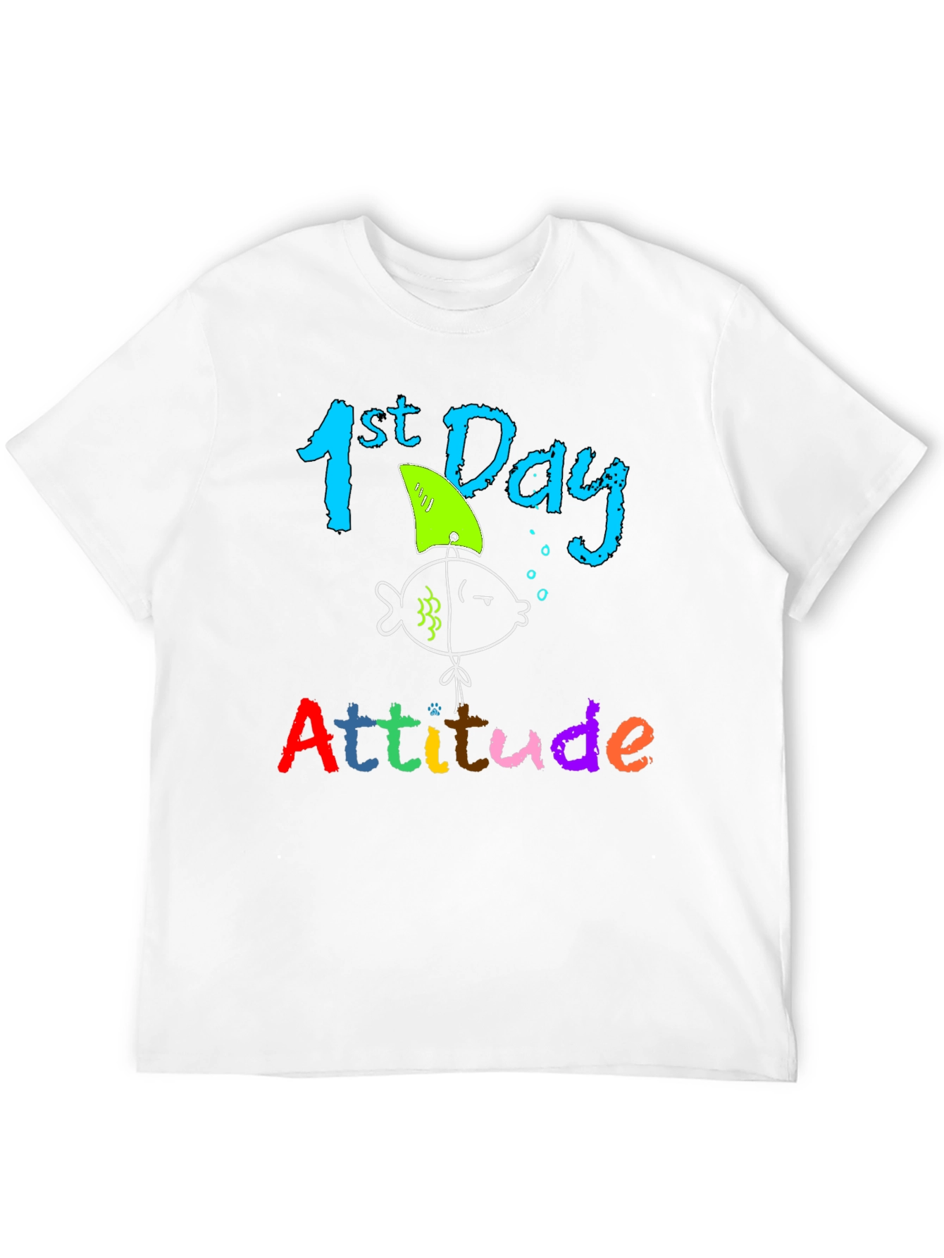 Funny 1st Day Attitude Shark Fin T-Shirt