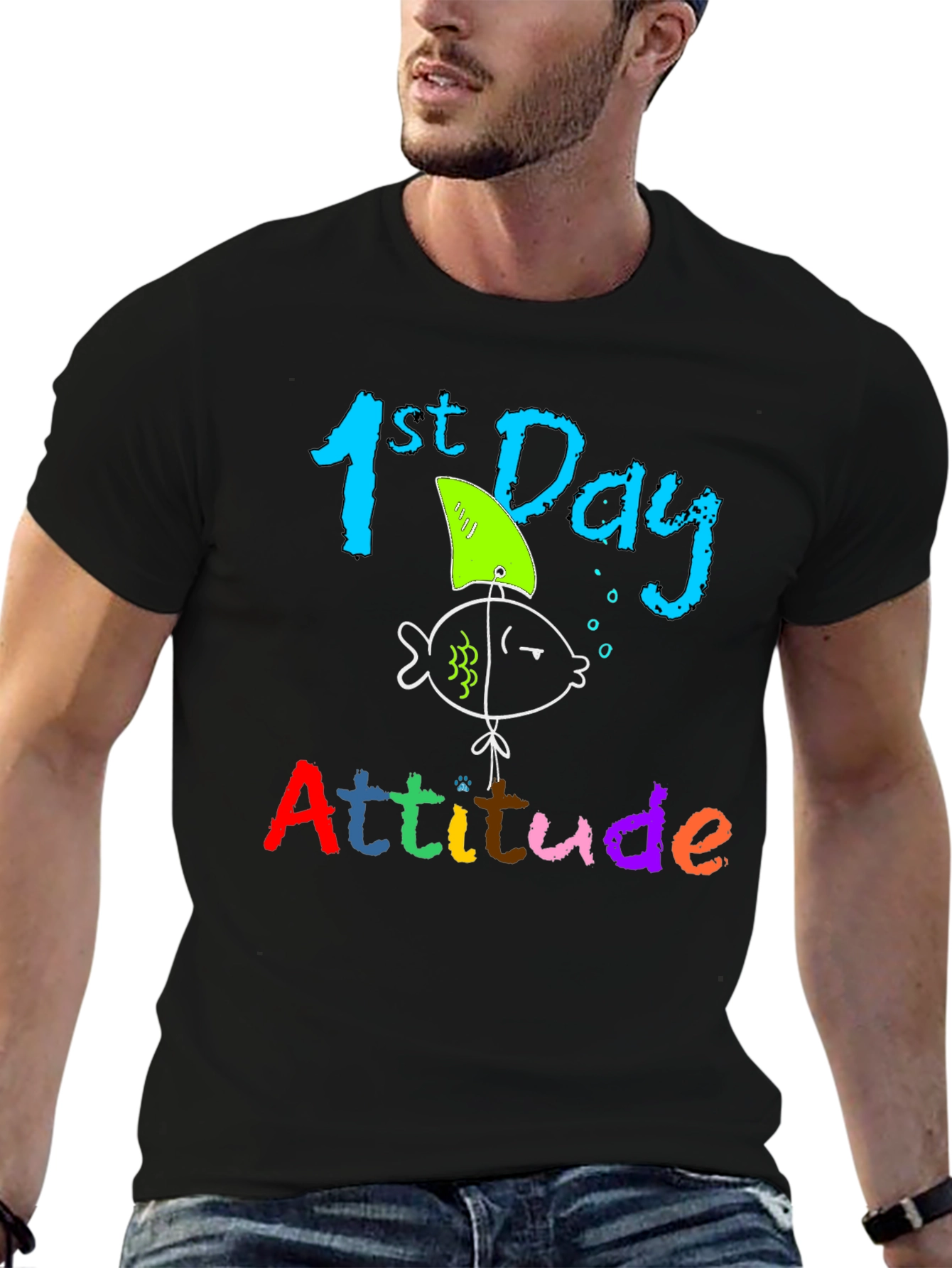 Funny 1st Day Attitude Shark Fin T-Shirt