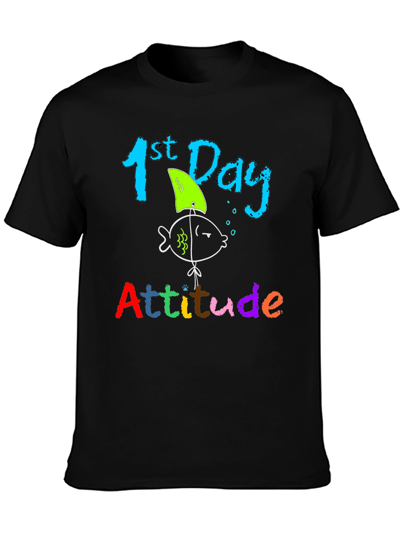 Funny 1st Day Attitude Shark Fin T-Shirt