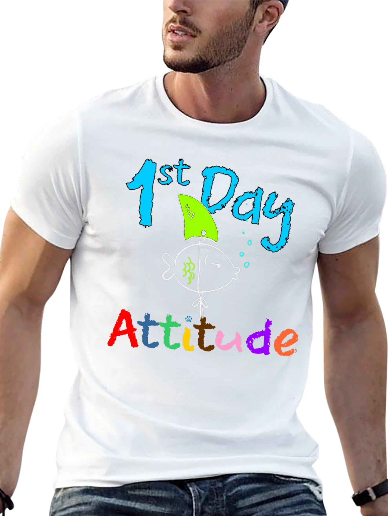 Funny 1st Day Attitude Shark Fin T-Shirt