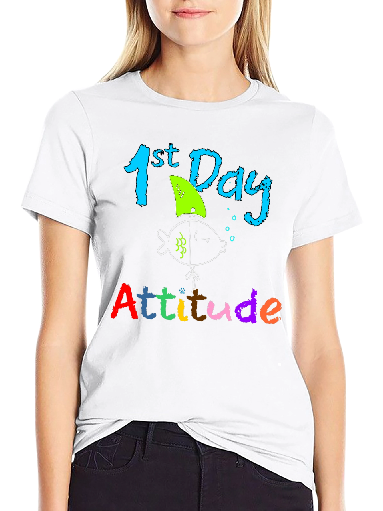 Funny 1st Day Attitude Shark Fin T-Shirt