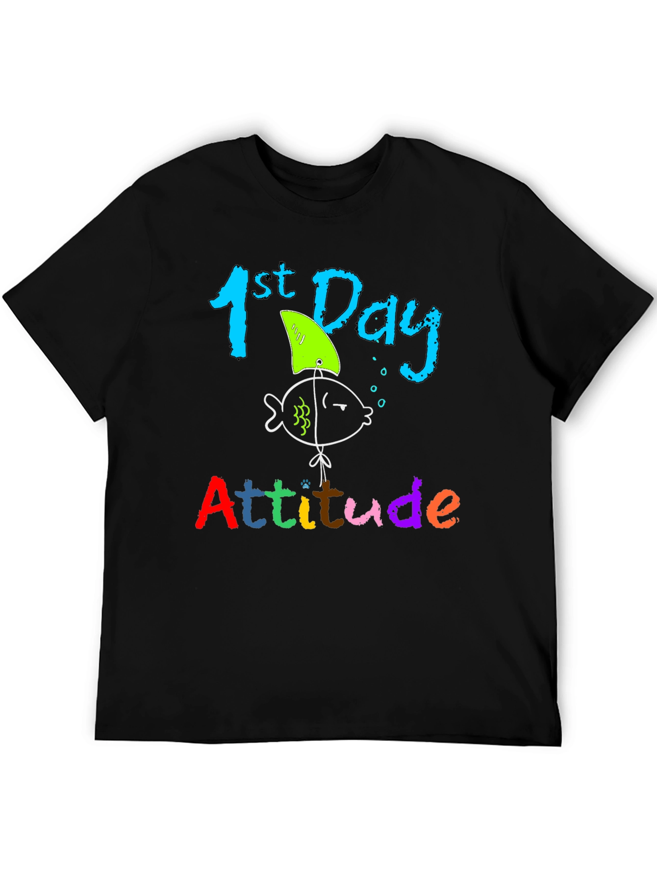 Funny 1st Day Attitude Shark Fin T-Shirt
