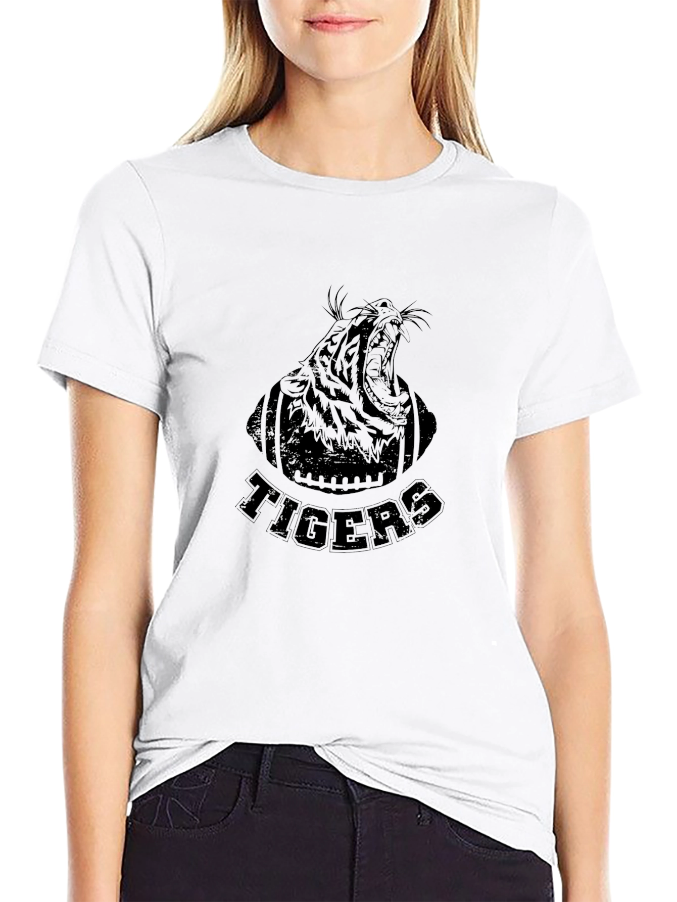 Tigers Football Graphic Tee - Black