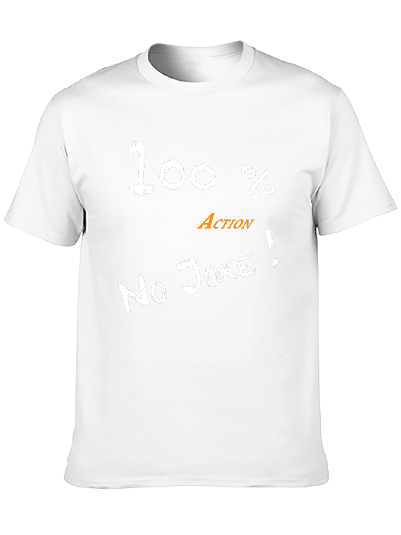 100% Action No Joke Mens Black T-Shirt