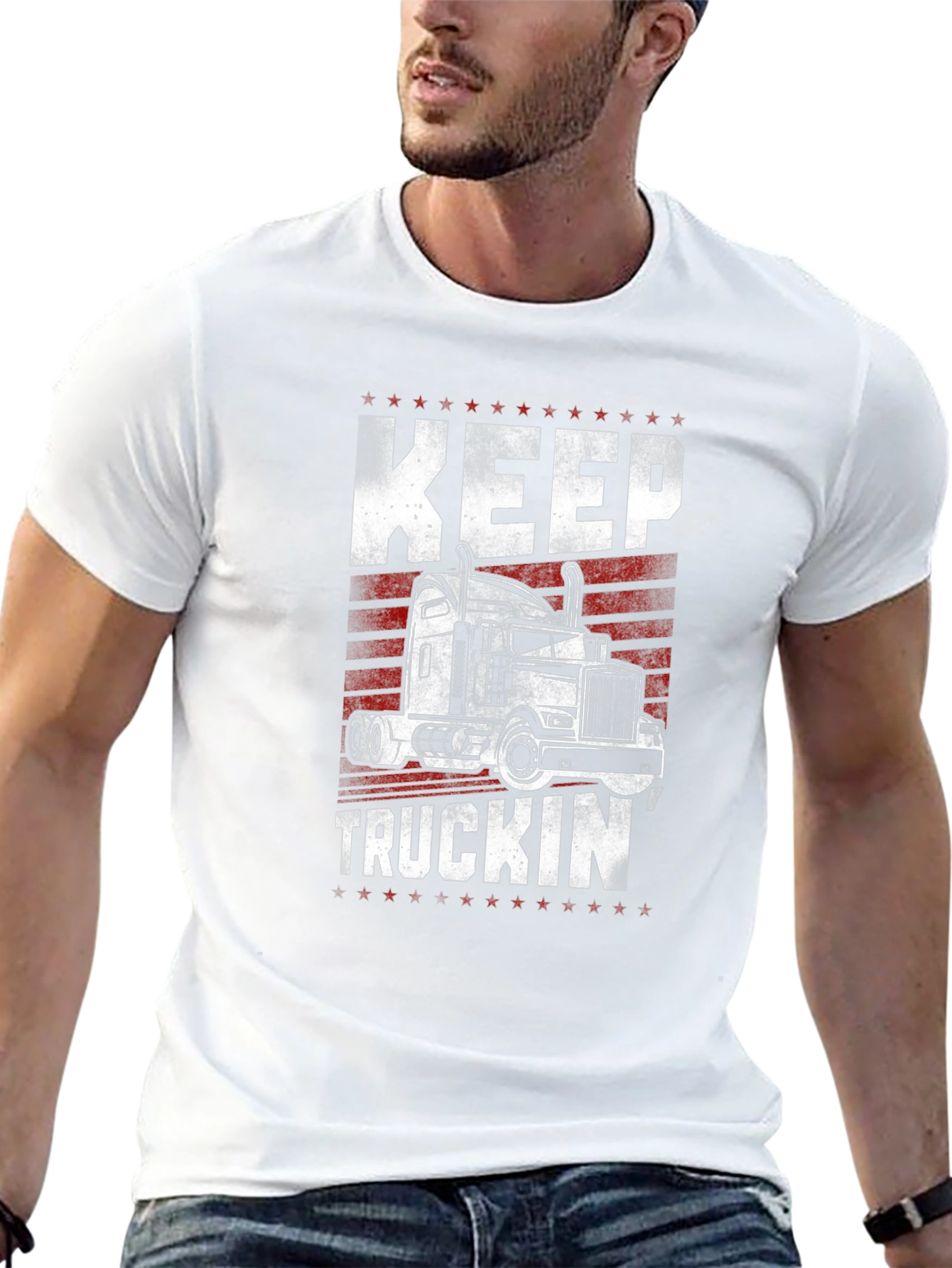 Keep Truckin Black Graphic Tee