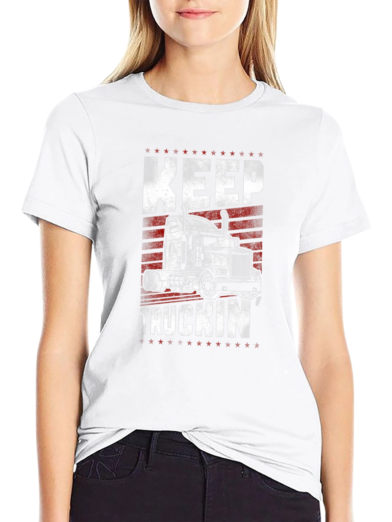 Keep Truckin Black Graphic Tee