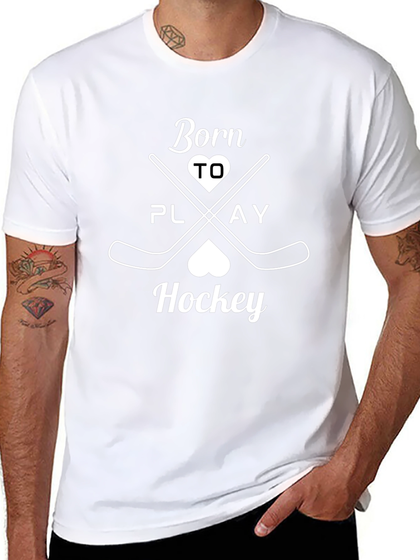 Born to Play Hockey Graphic T-Shirt