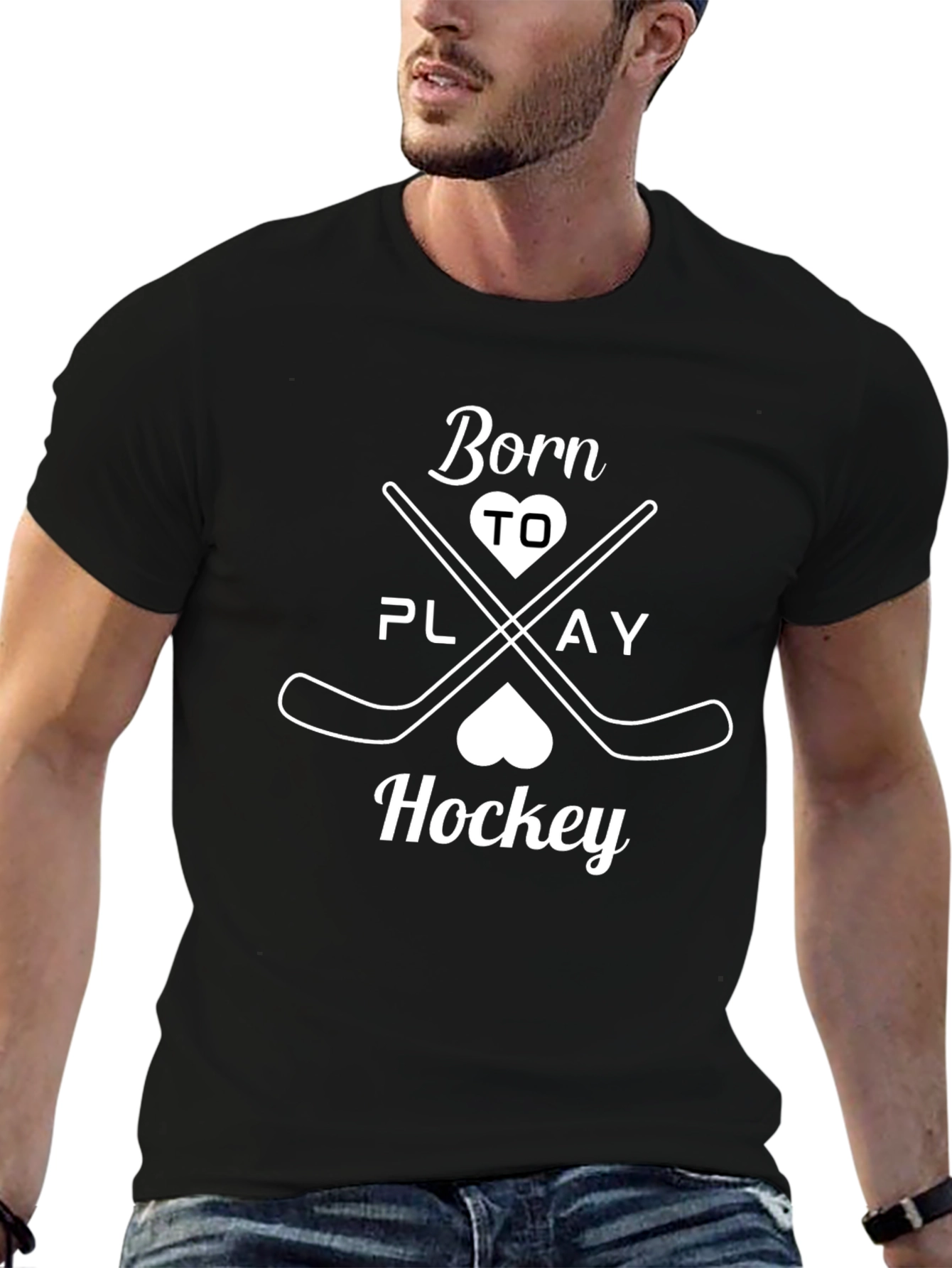 Born to Play Hockey Graphic T-Shirt