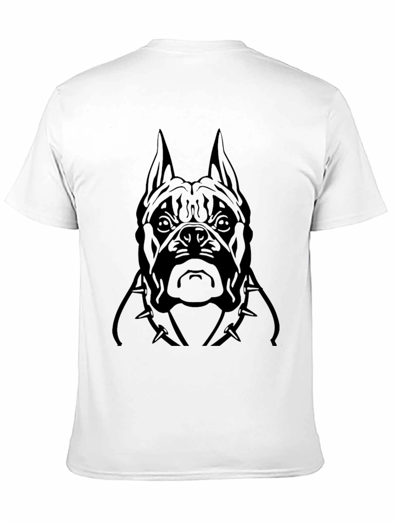 Black Graphic Tee - Dog Head Spike Collar