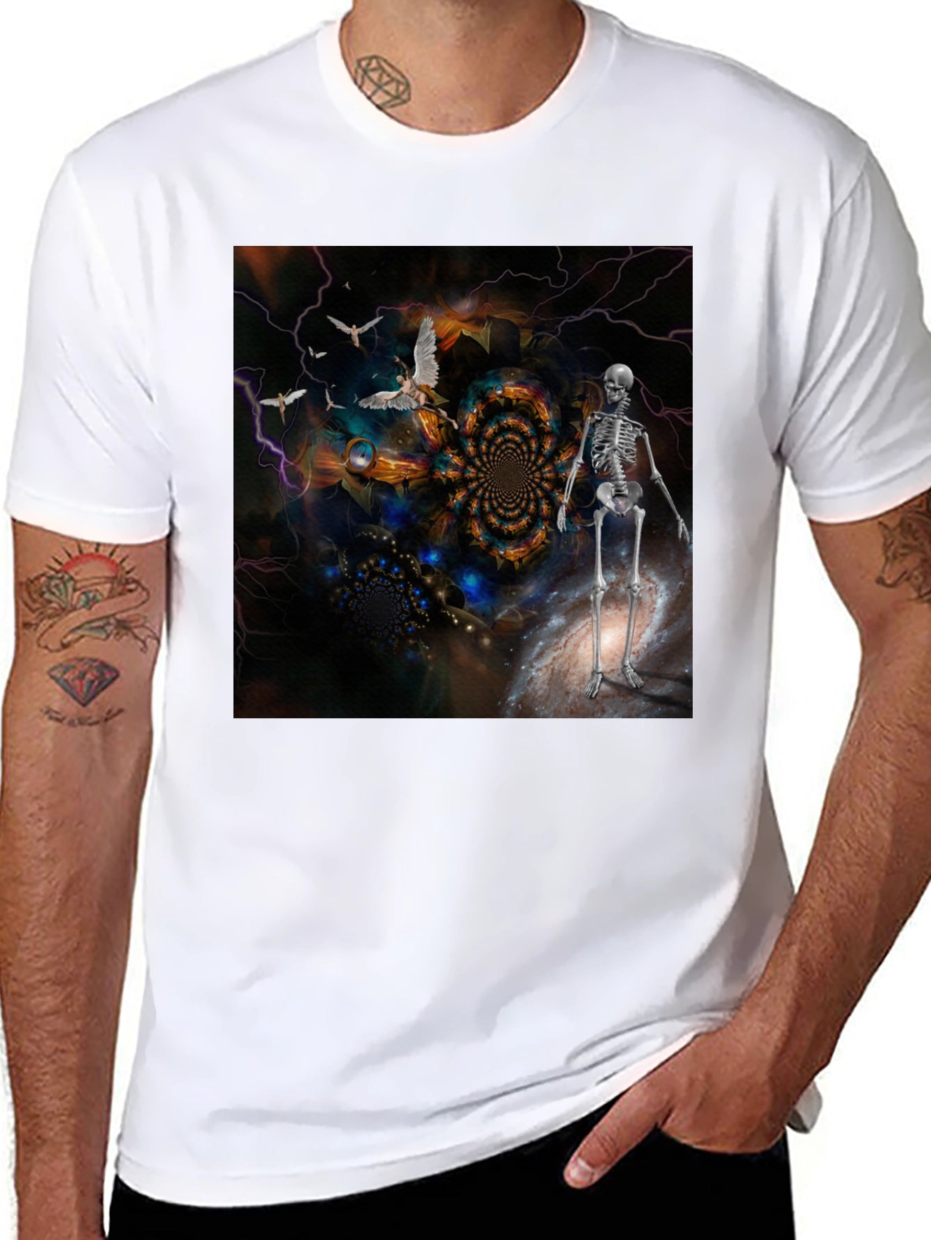 Surreal Skeleton Art T-Shirt