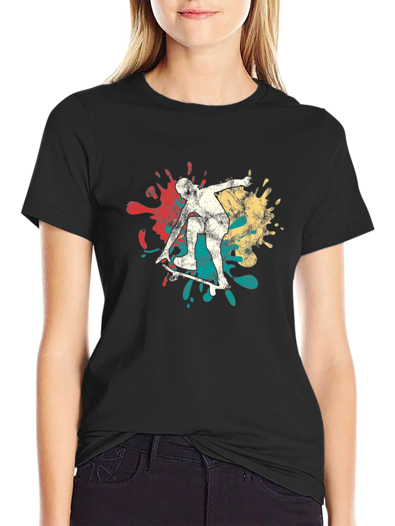 Skateboarding Graphic Tee - Retro Style