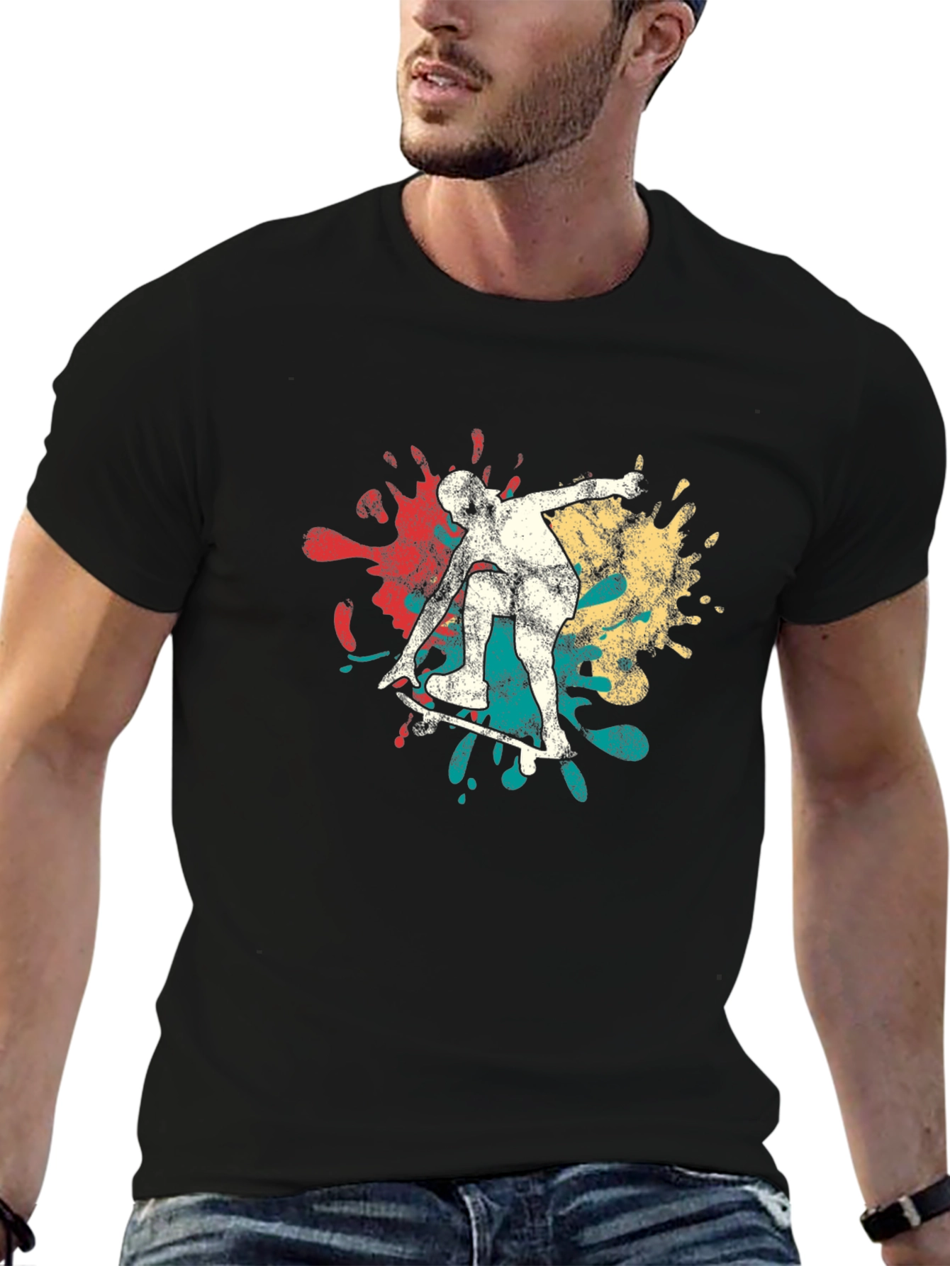 Skateboarding Graphic Tee - Retro Style