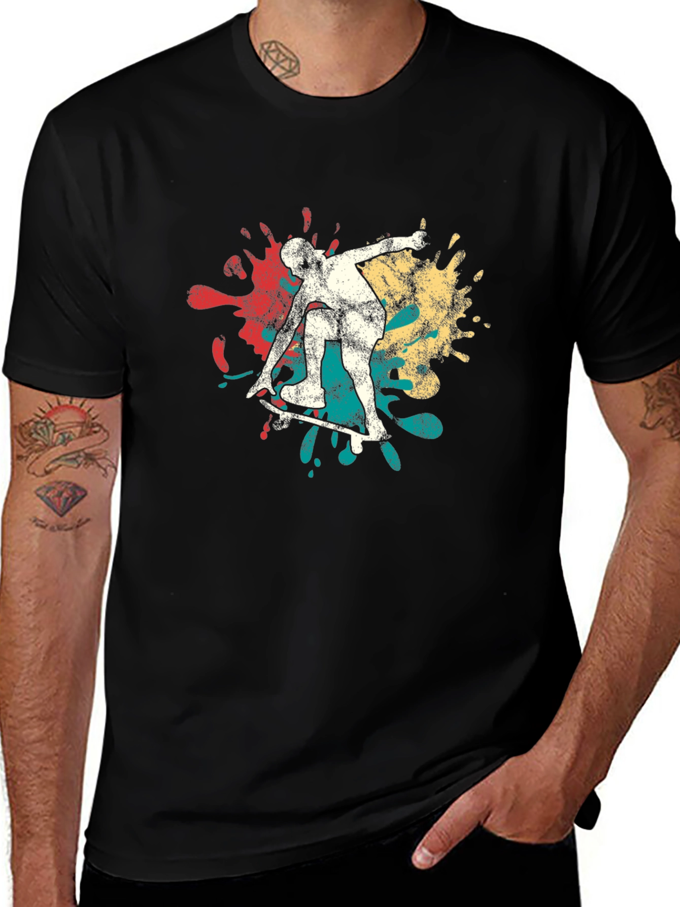 Skateboarding Graphic Tee - Retro Style